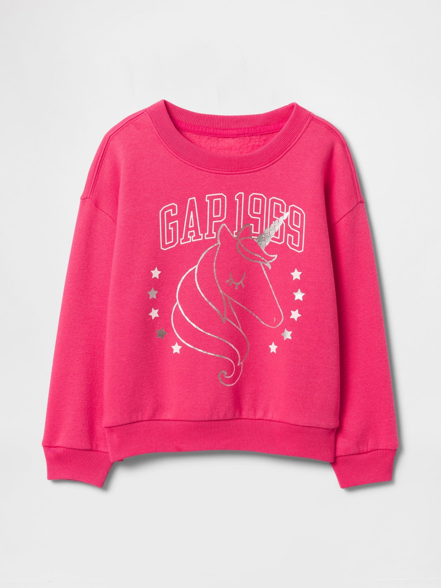 Pembe Havlu Kumaş Grafikli Sweatshirt