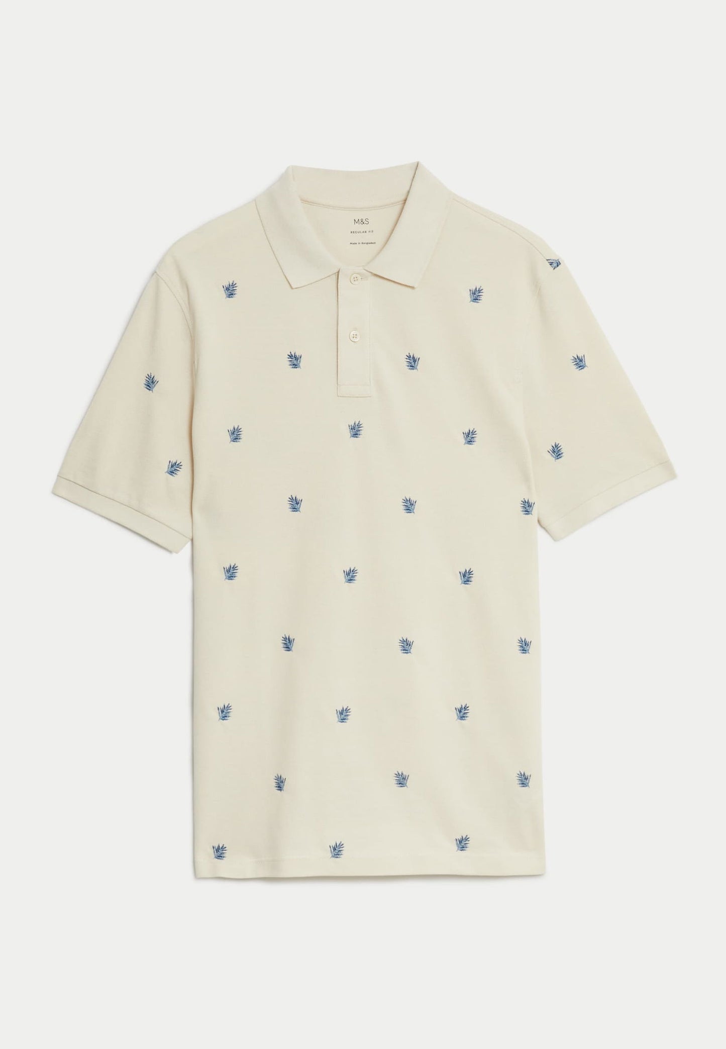 Saf Pamuklu Kısa Kollu Polo Yaka T-shirt