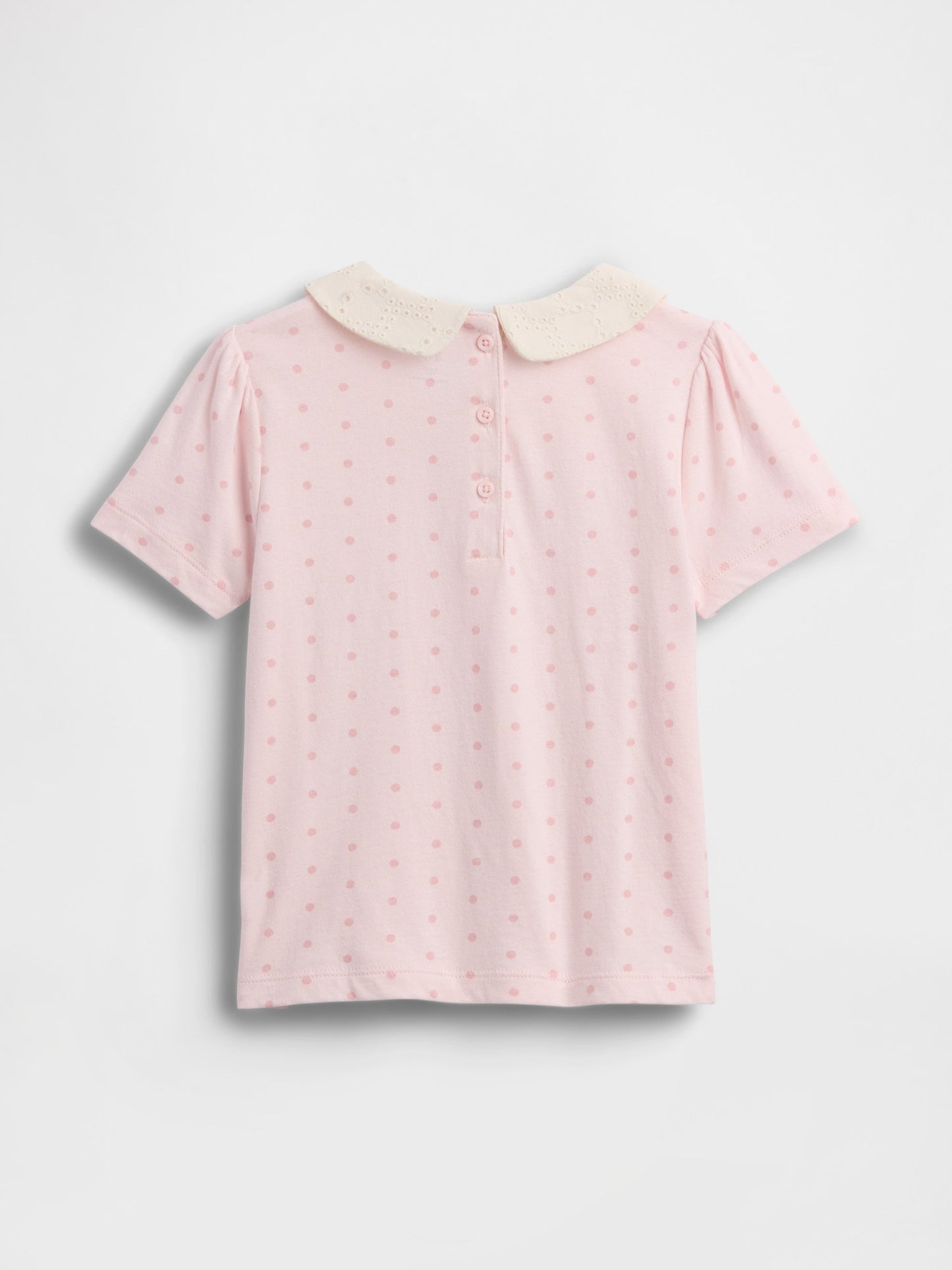 Açık Pembe Puff Sleeve Yaka T-shirt