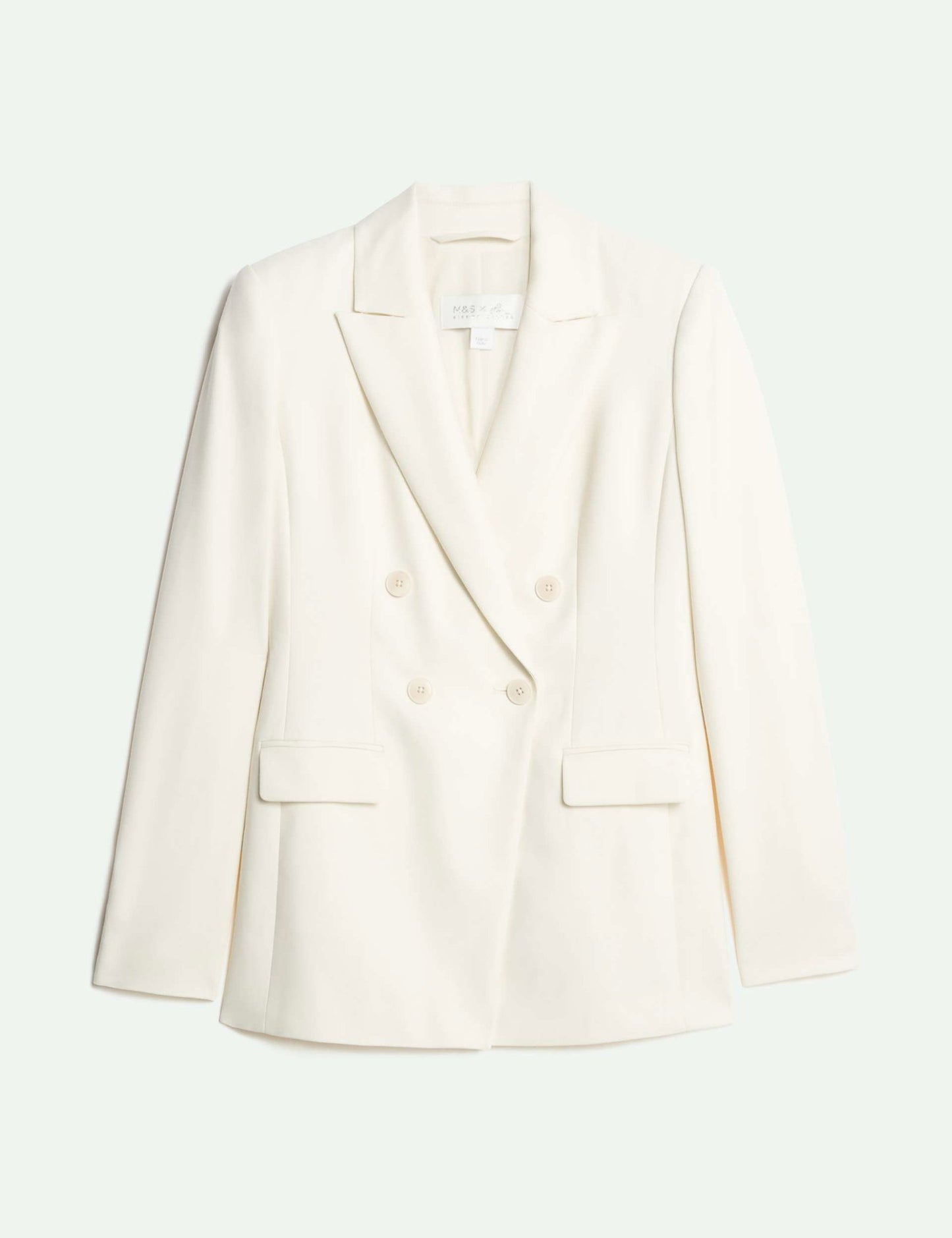 Yün Karışımlı Iki Düğmeli Blazer Ceket