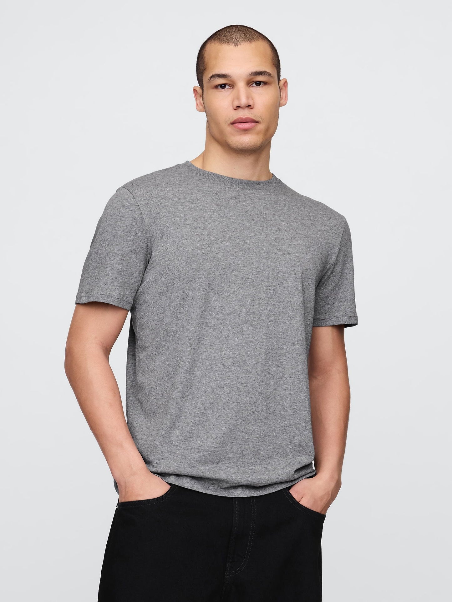 Gri Jersey Bisiklet Yaka Tshirt