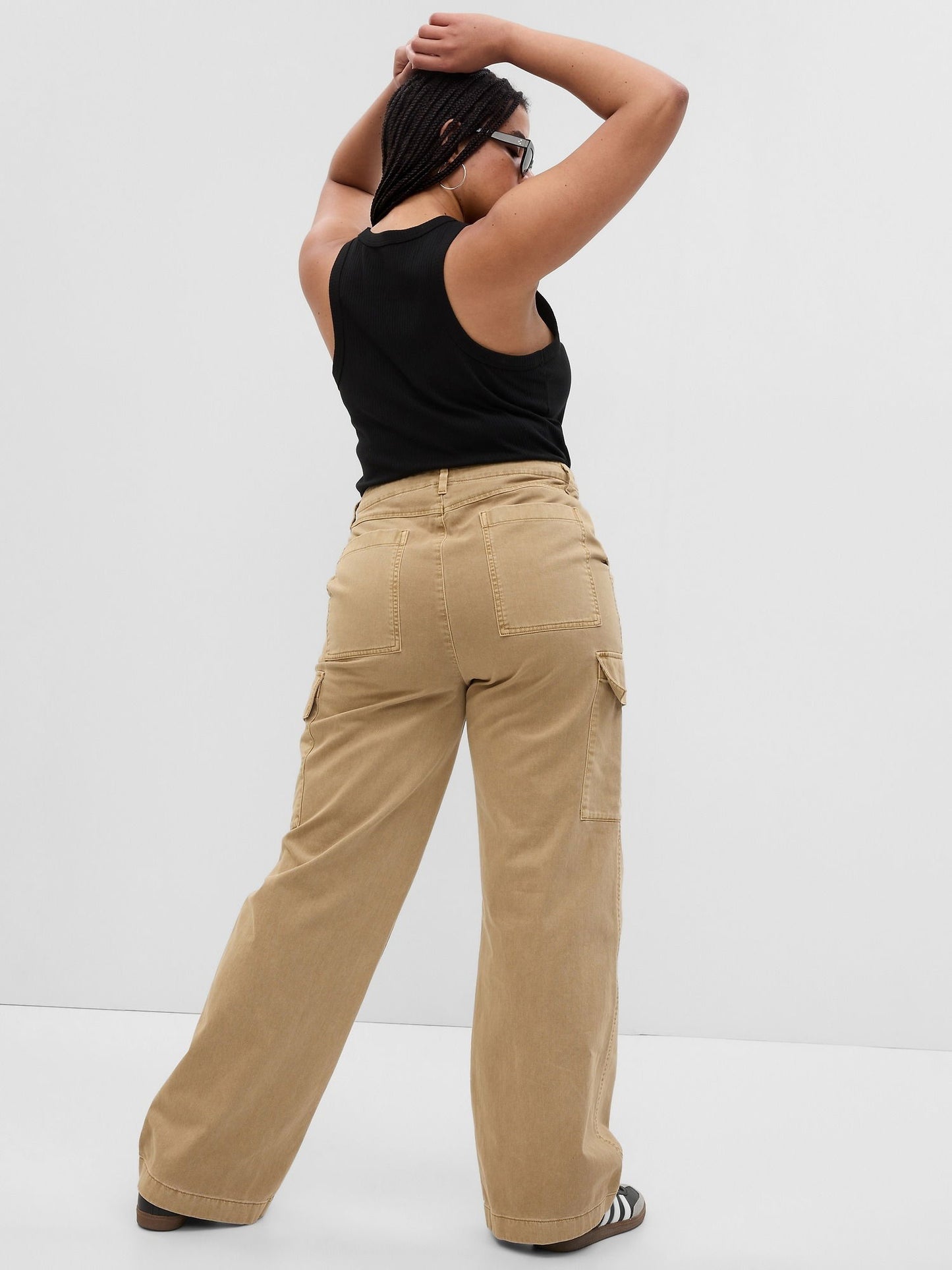 Bej Loose Khaki Kargo Washwell™ Pantolon