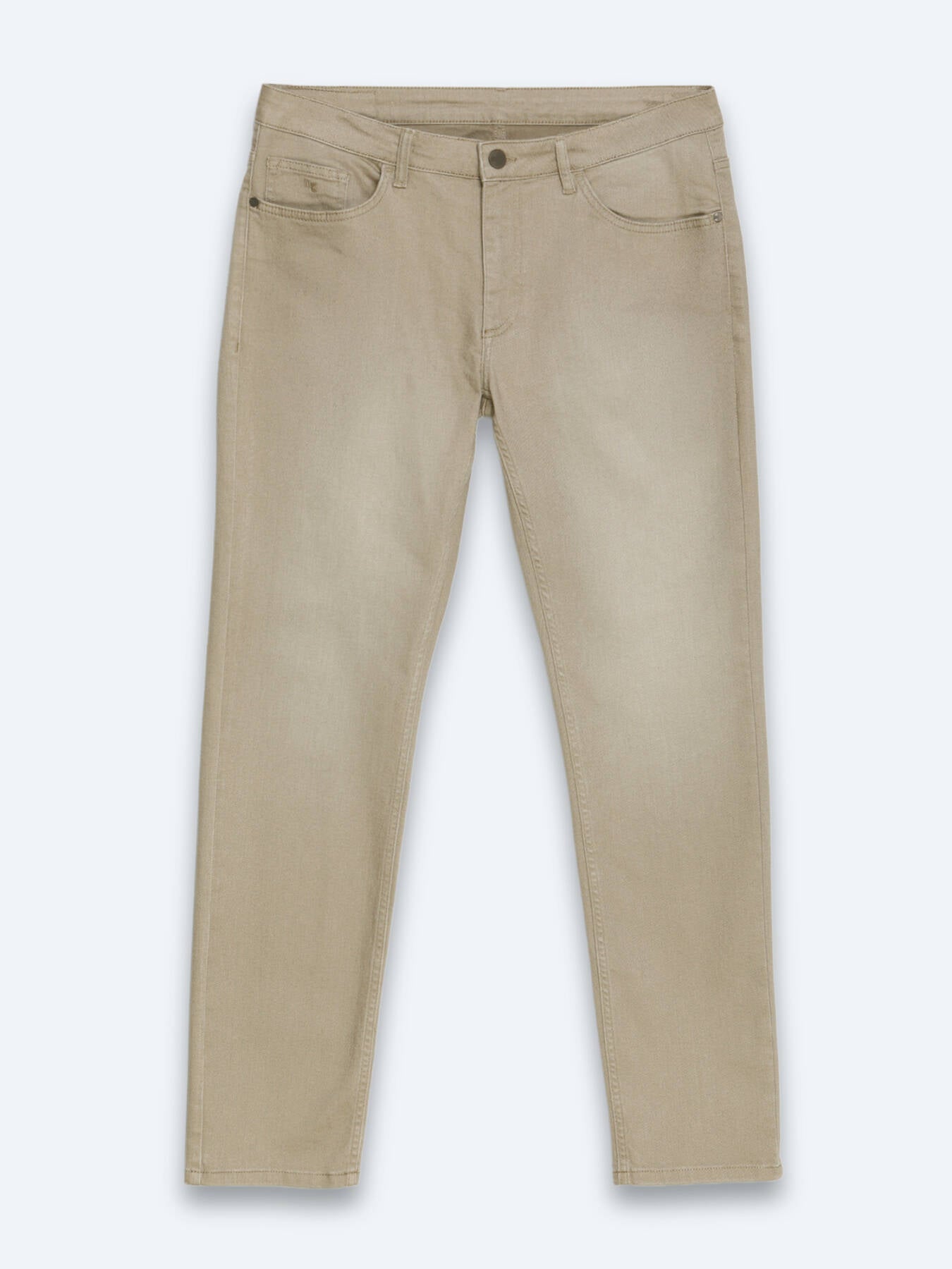 Deve Tüyü Slim Fit Denim Pamuk Karışımlı Pantolon