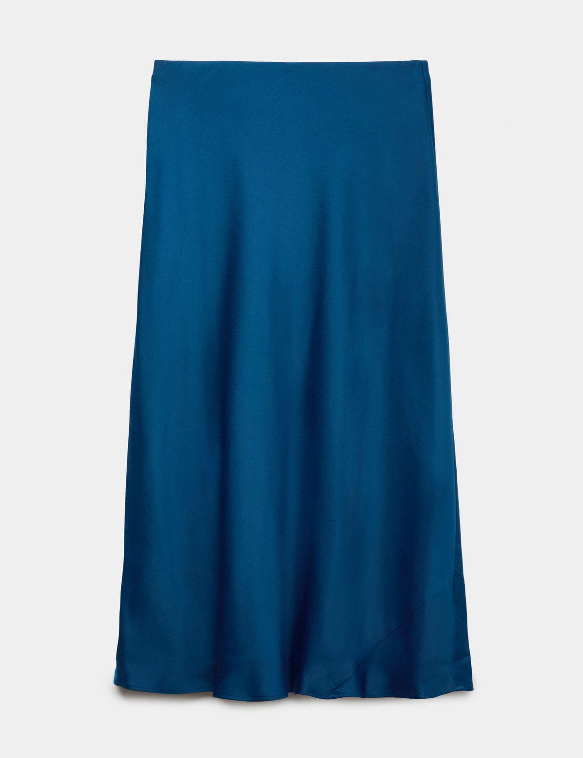 Saten Midi Slip Etek