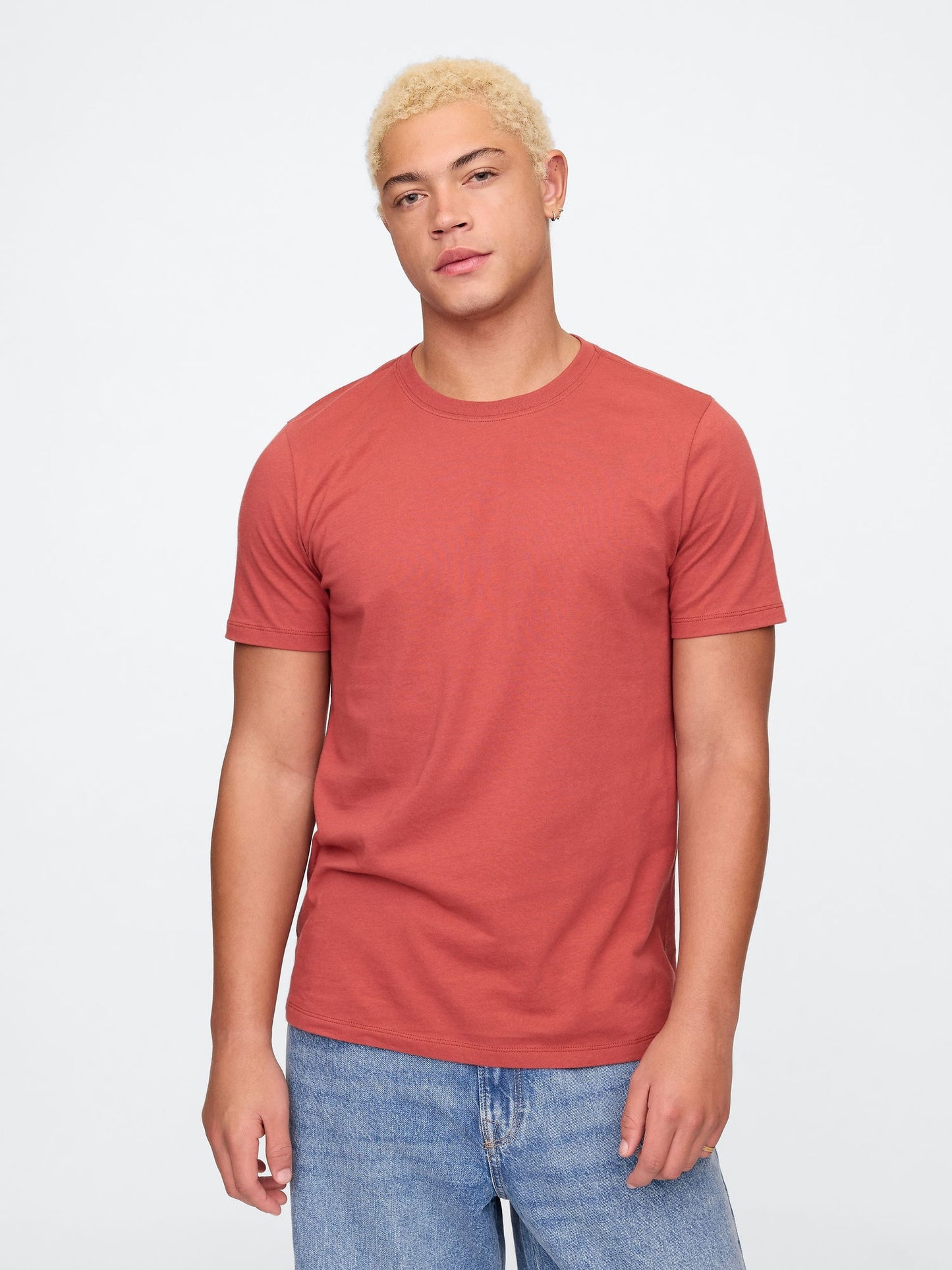 Turuncu Everyday Soft Sıfır Yaka T-Shirt