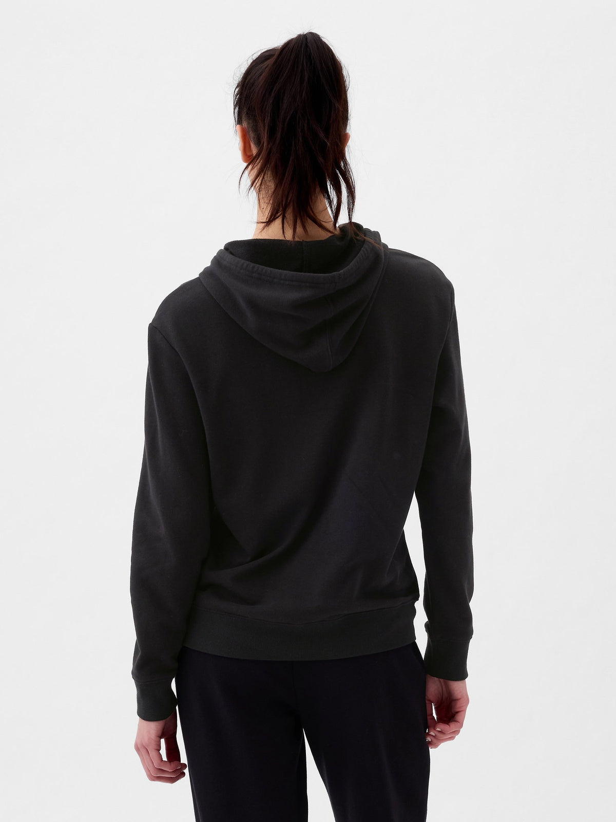 Siyah Gap Logo Havlu Kumaş Sweatshirt