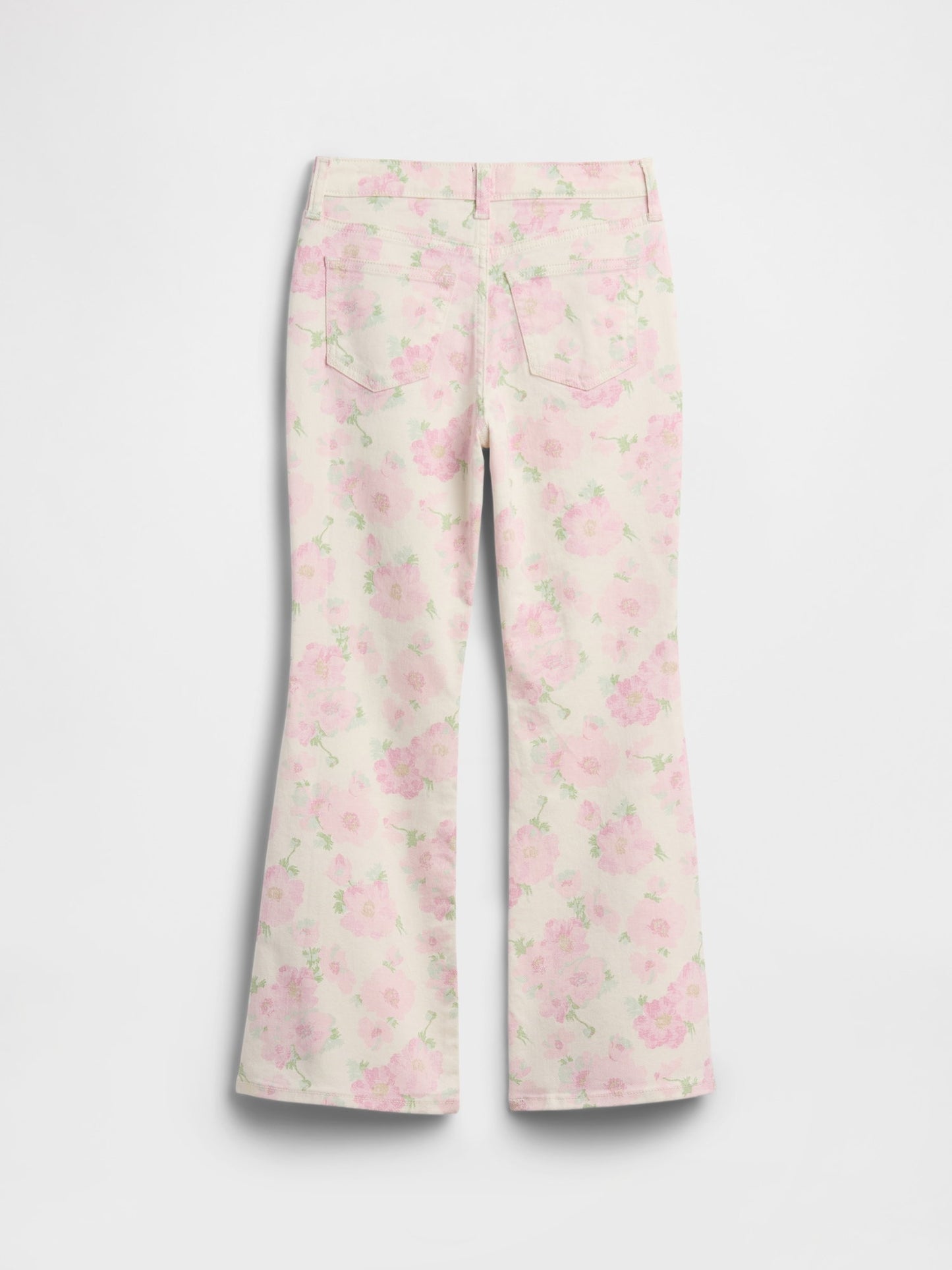 Pembe Kids High Rise Baskılı '70s Flare Jean Pantolon