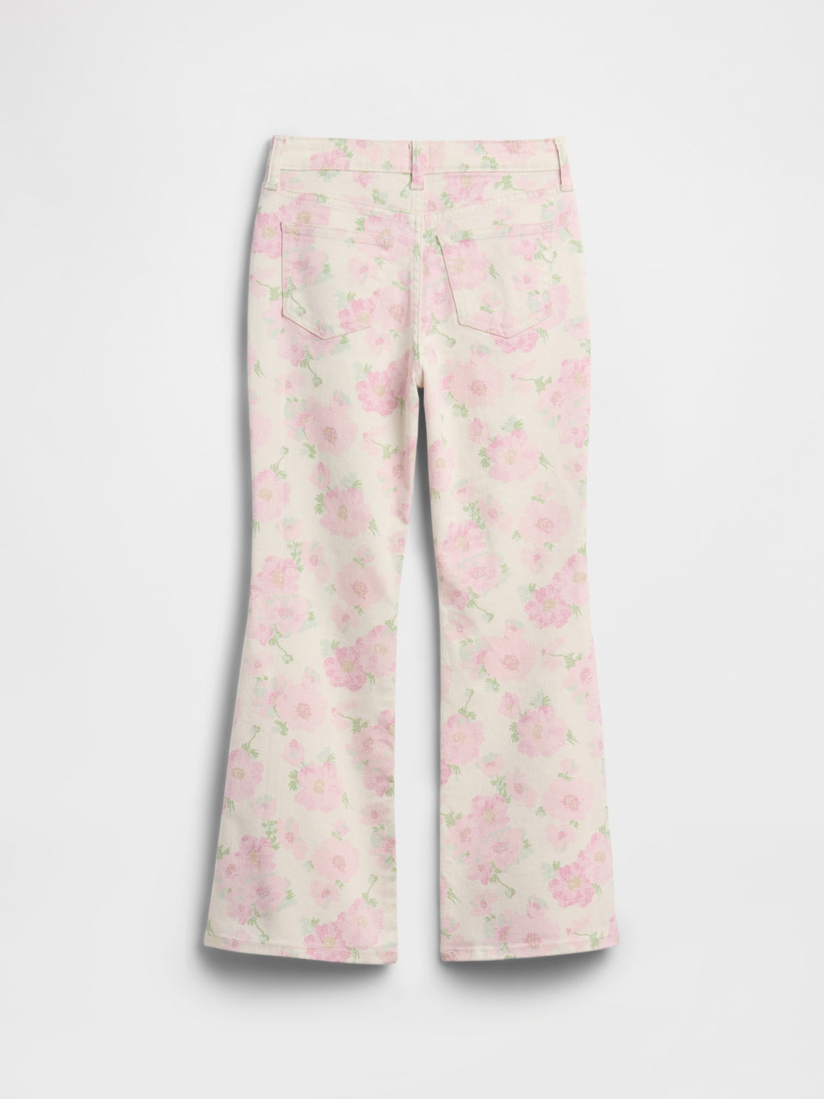 Pembe Kids High Rise Baskılı '70s Flare Jean Pantolon