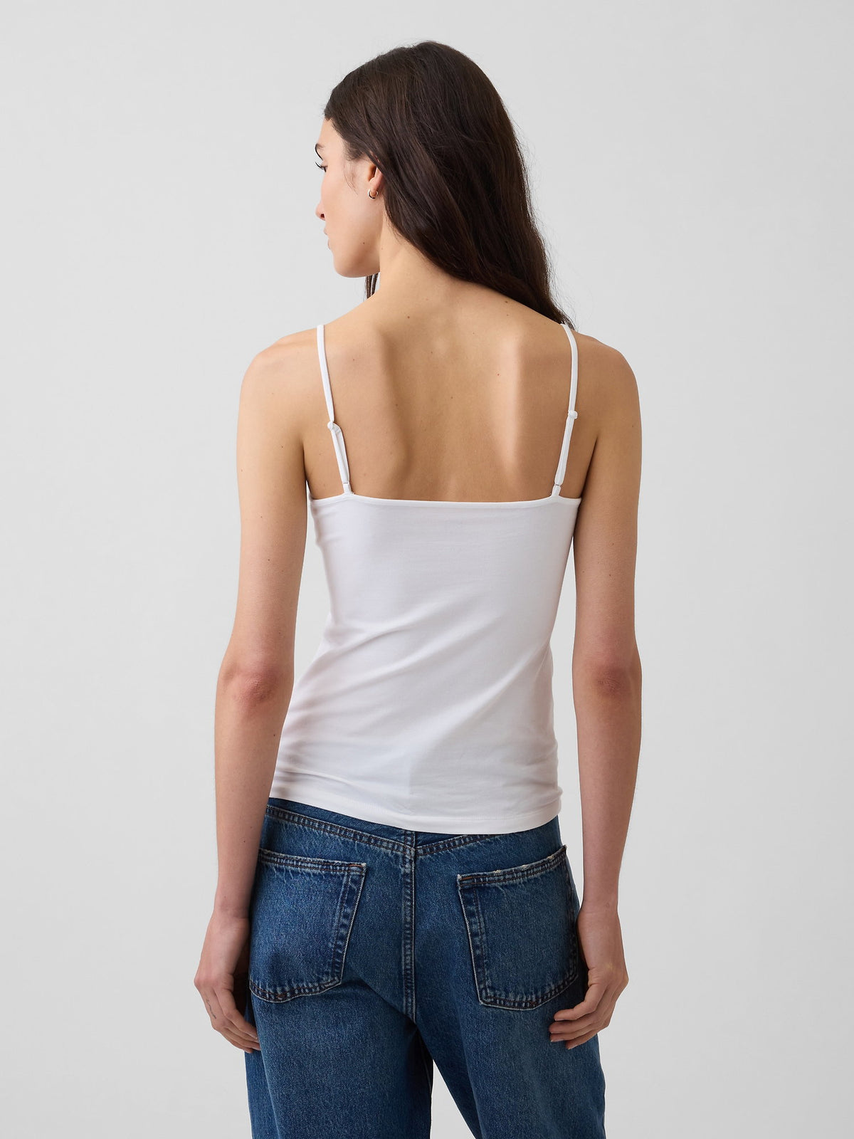 Beyaz Closeknit Basic Cami Atlet