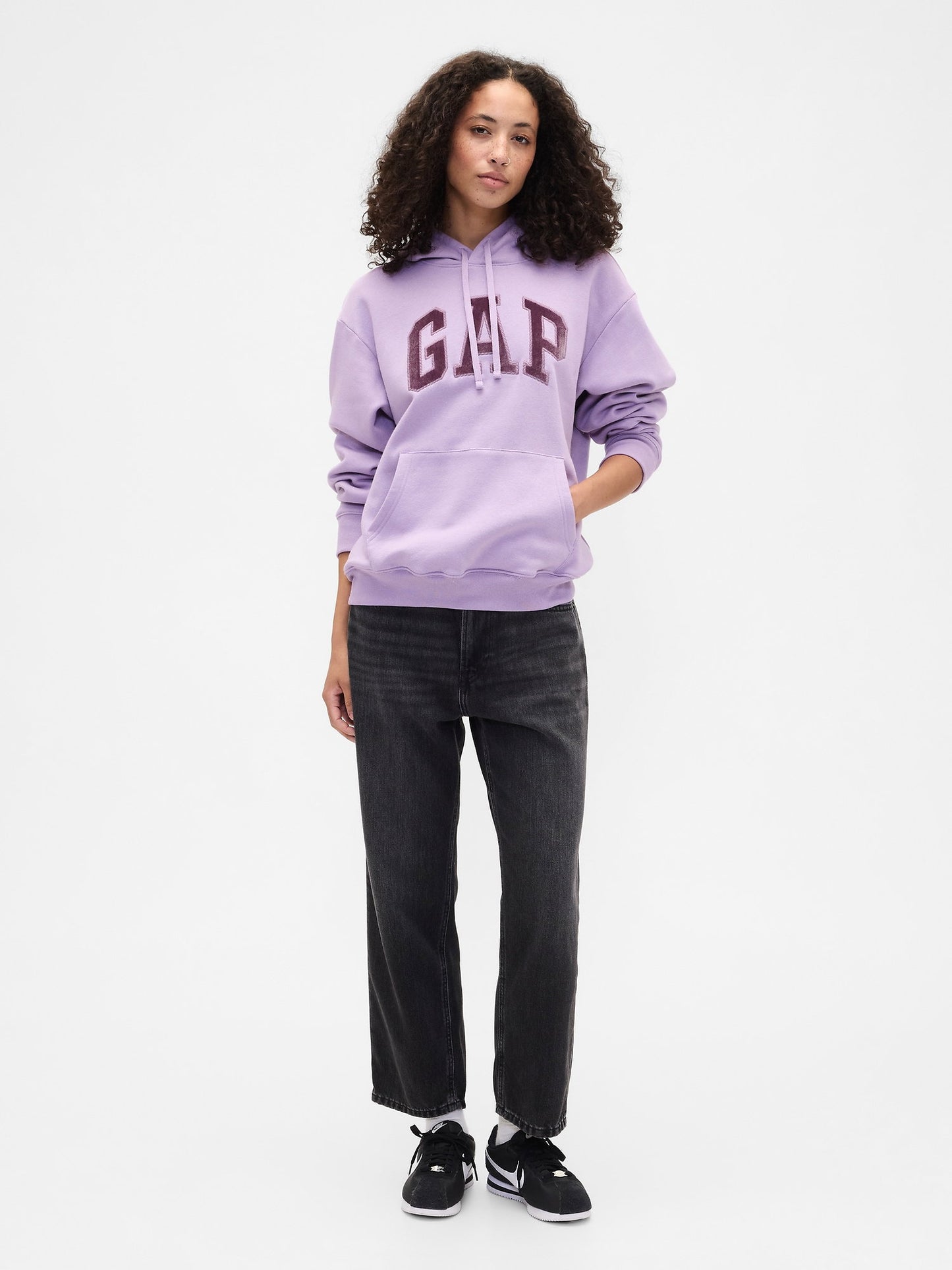 Açık Lila Relaxed Gap Logo Sweatshirt