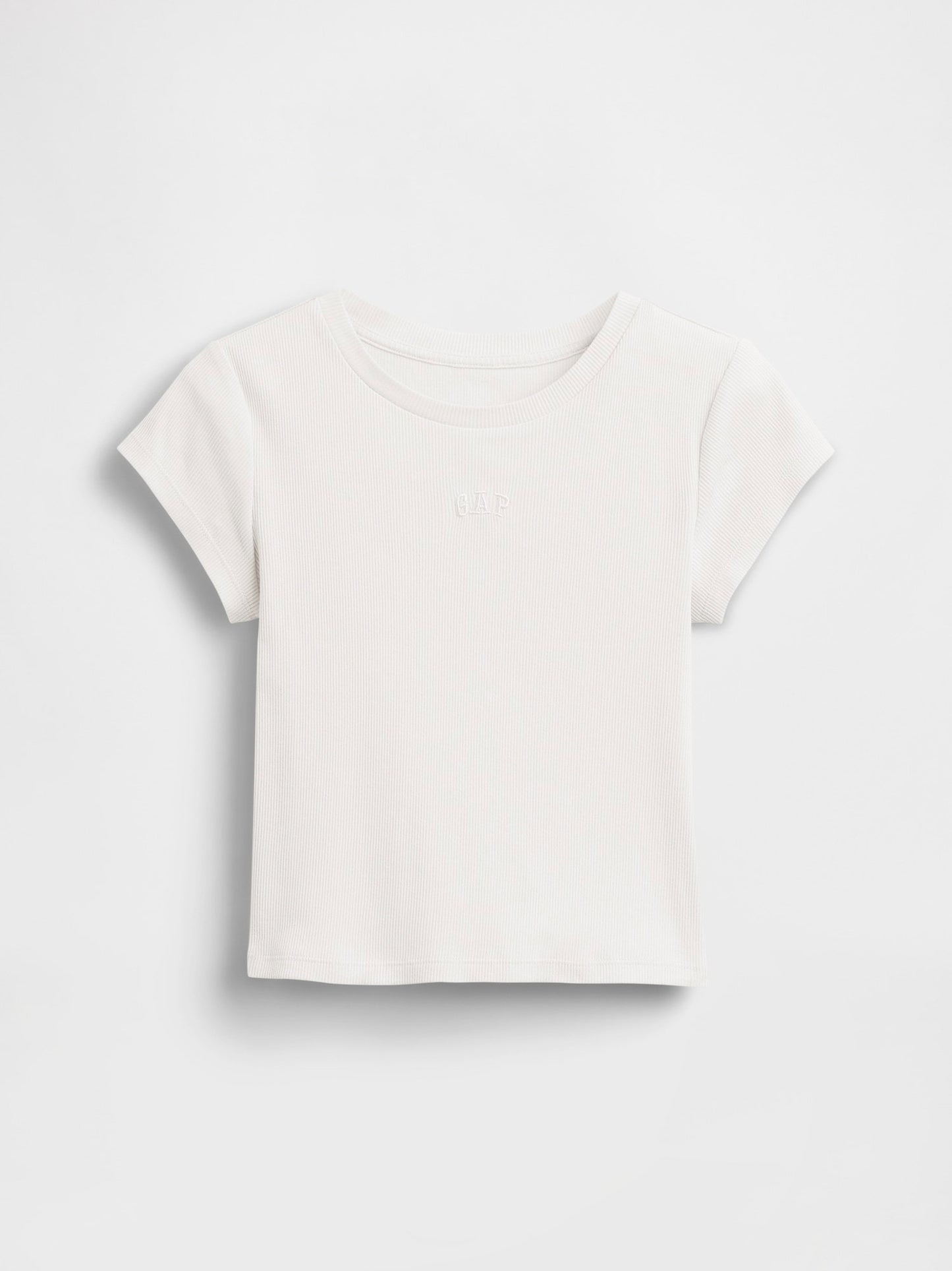 Beyaz Arch Logo Rib T-shirt