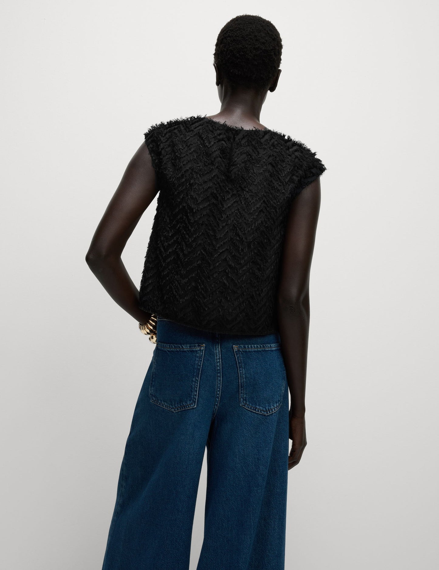 Jacquard Desenli Bluz