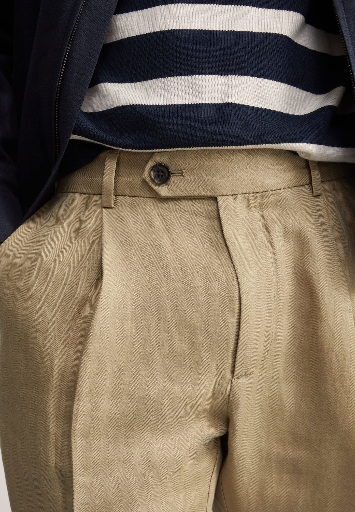 Tapered Fit Keten Pantolon