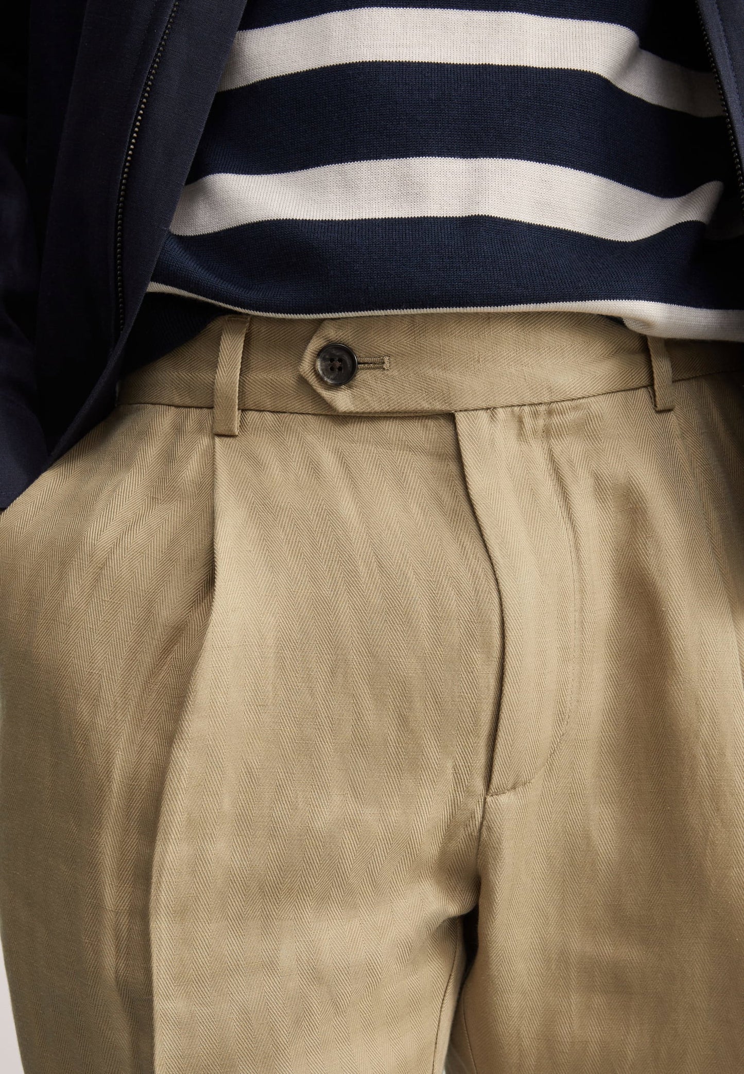 Tapered Fit Keten Pantolon