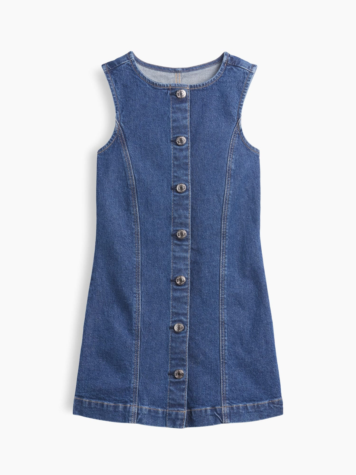 Koyu Mavi Denim Elbise