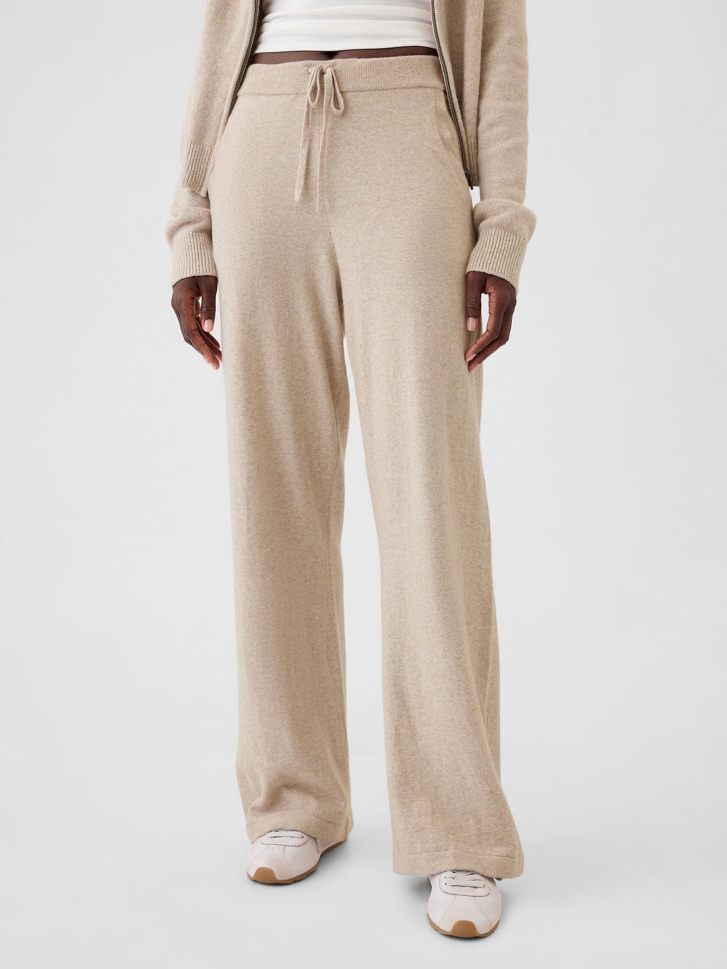 Bej Cashsoft Triko Pantolon