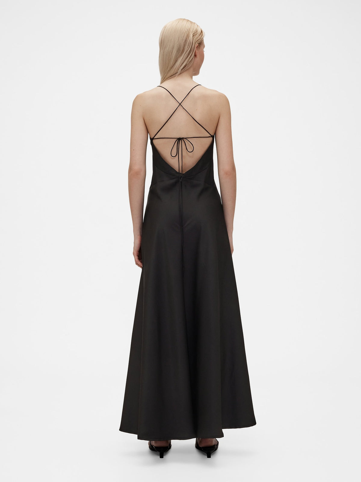 Siyah Gapstudio Saten Slip Elbise