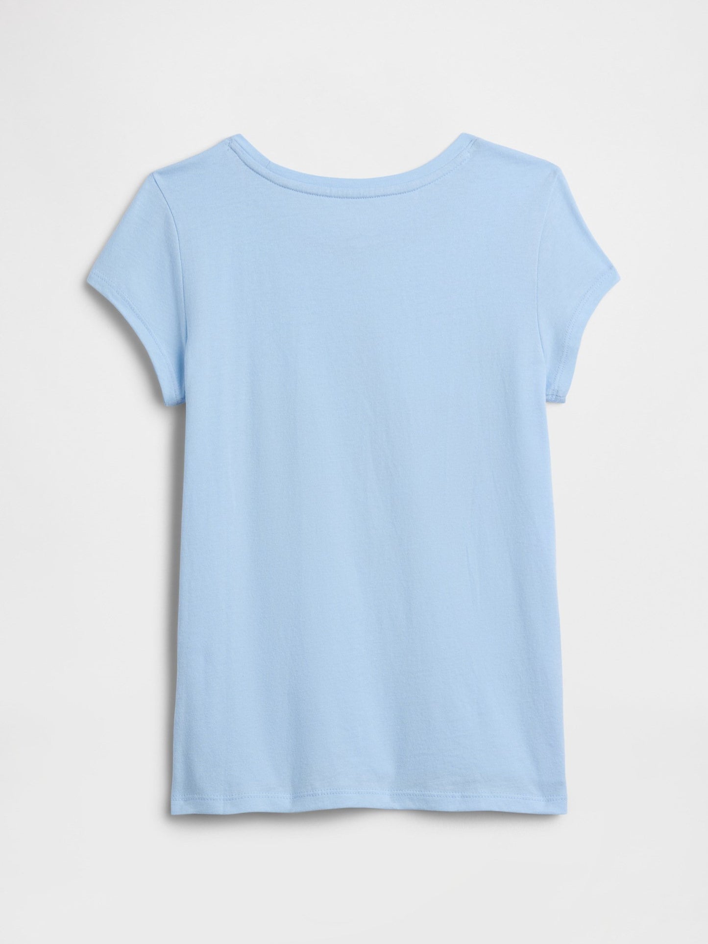 Açık Mavi Grafik Baskılı T-shirt