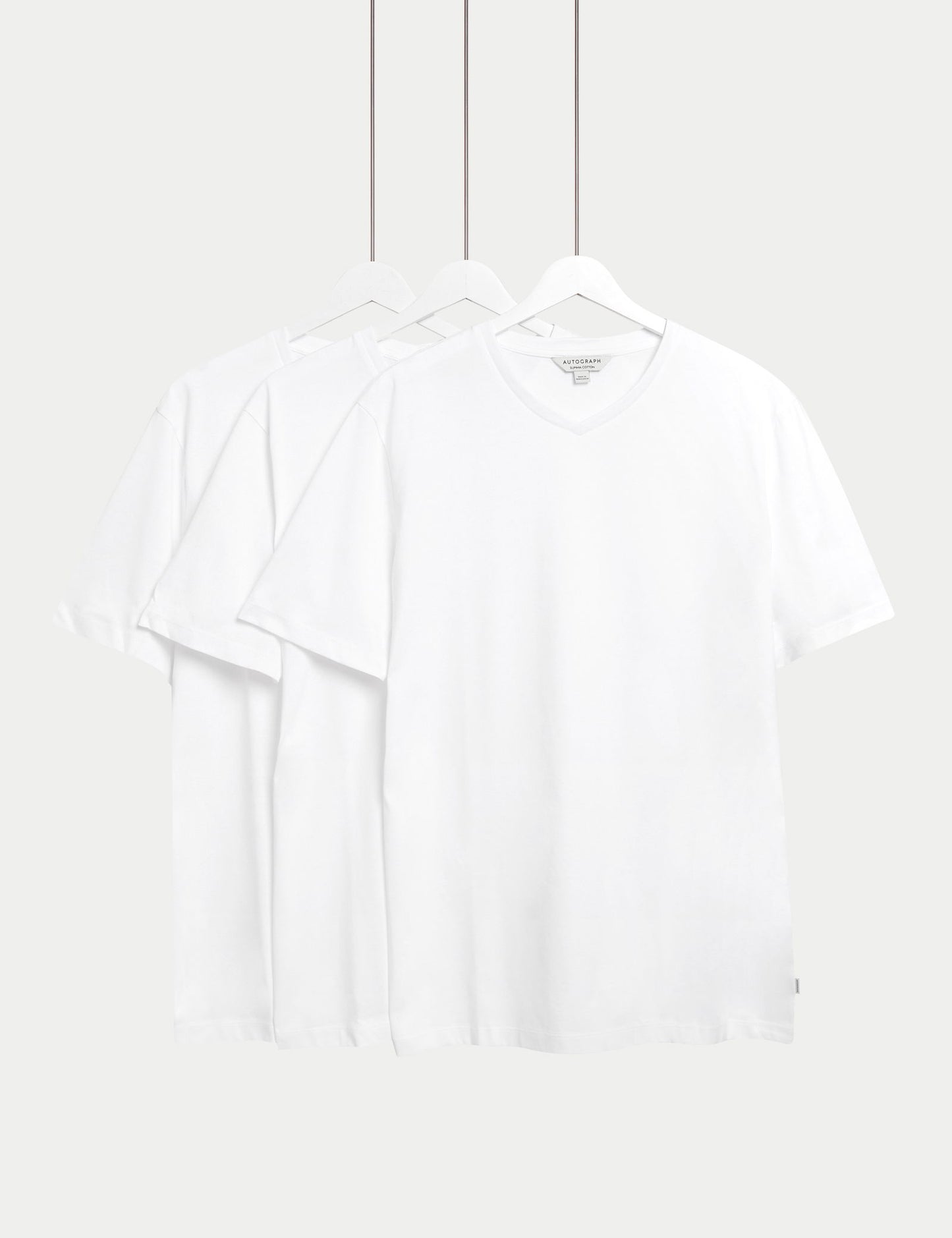 3'lü Supima® Pamuklu V Yaka T-shirt