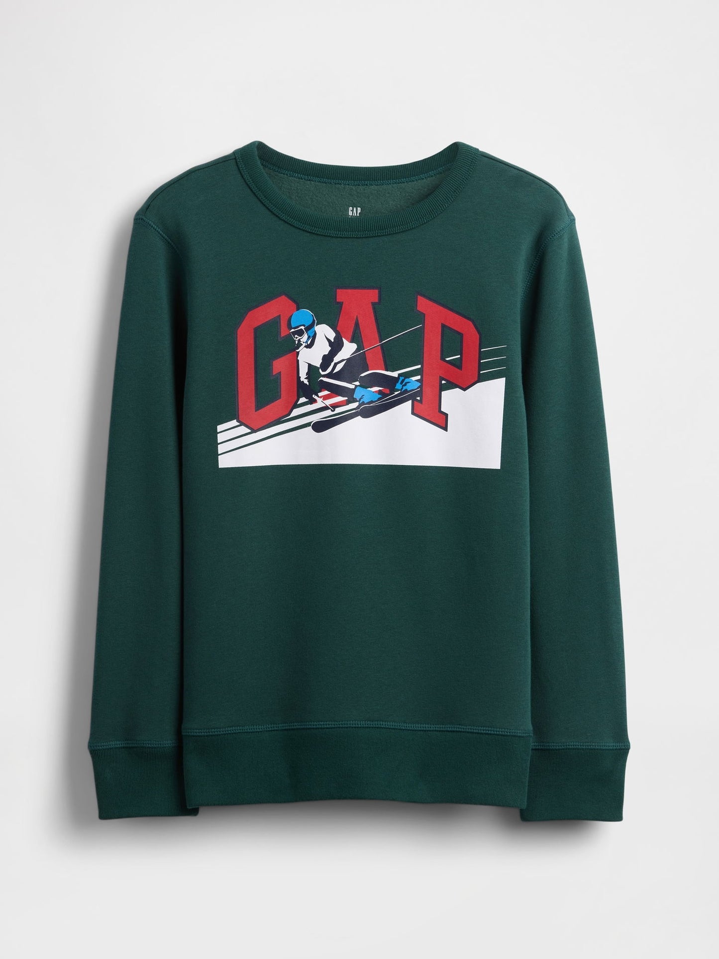 Koyu Yeşil Grafik Logo Sweatshirt