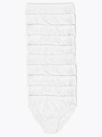 Beyaz 10'lu Saf  Pamuklu Külot Seti