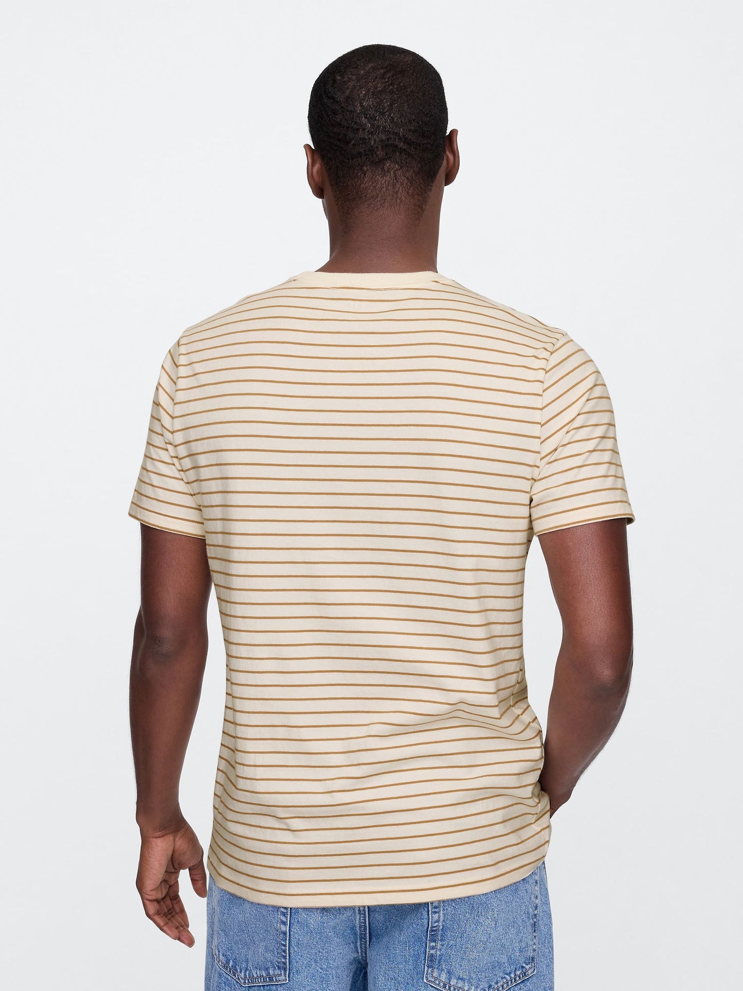 Bej Relaxed Bisiklet Yaka T-shirt