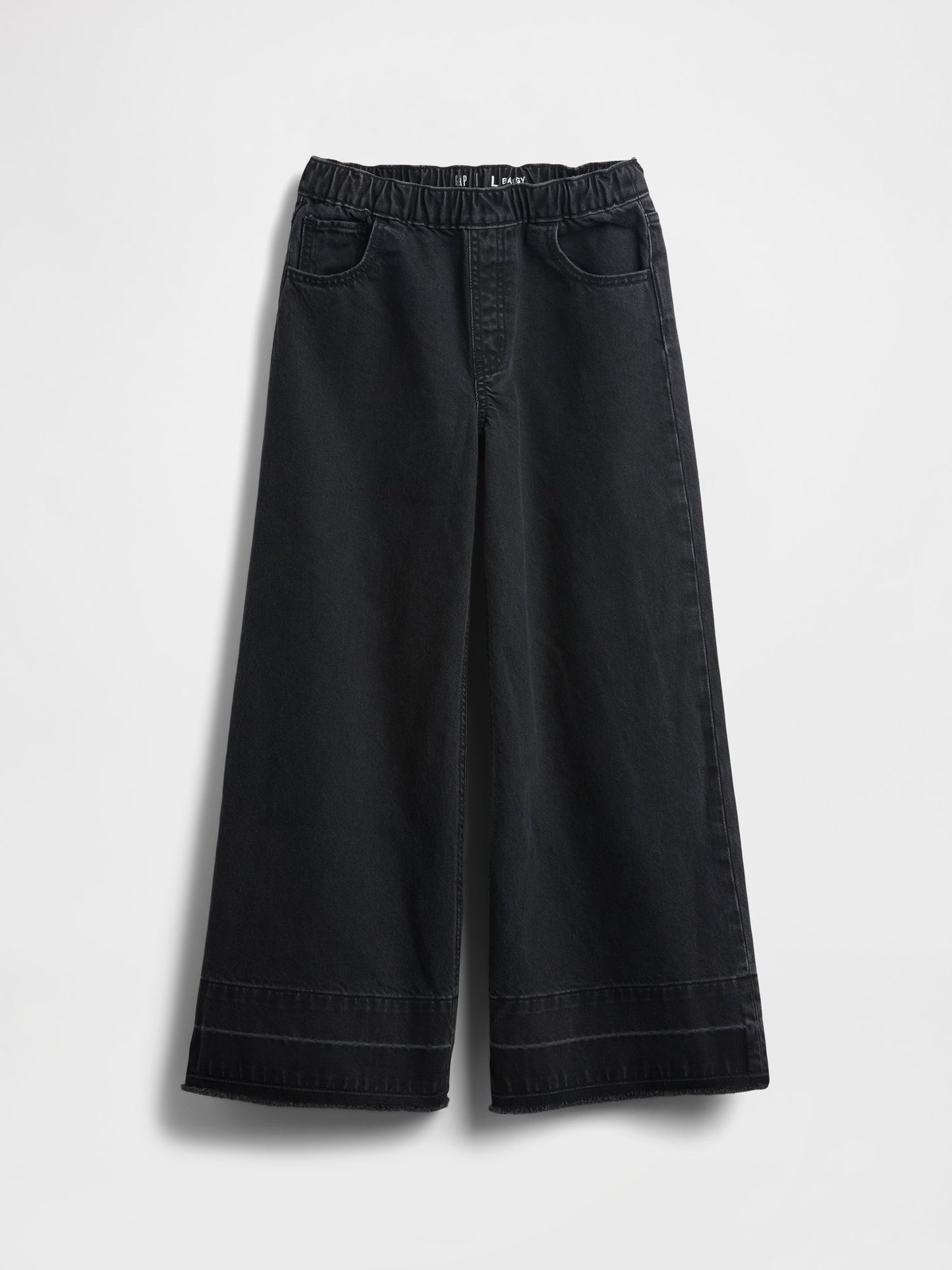 Siyah Low Rise Baggy Jean Pantolon
