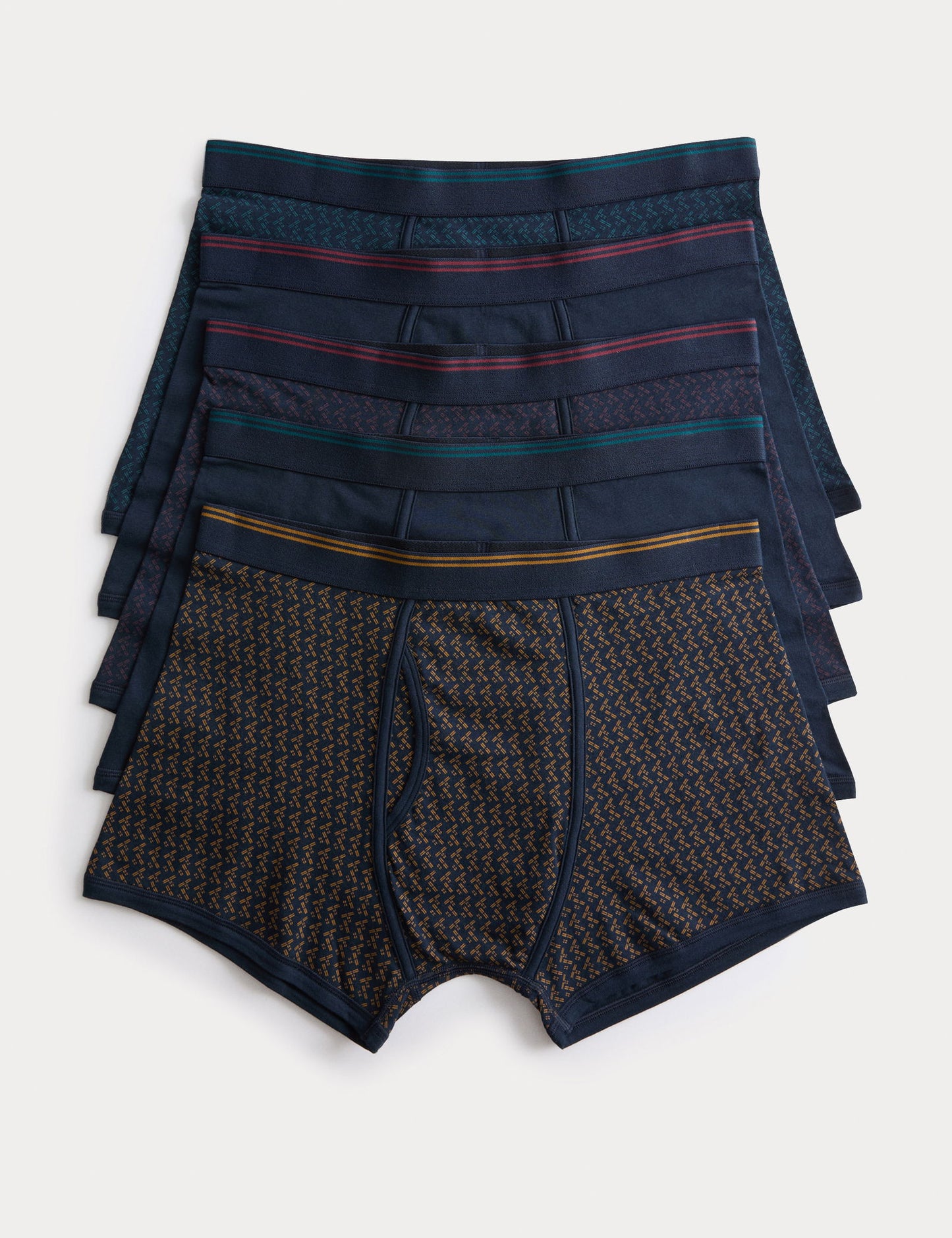 5'li Pamuklu Streç Cool & Fresh:trade_mark: Geometrik Trunk Seti