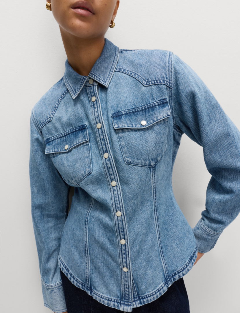 Denim Western Gömlek