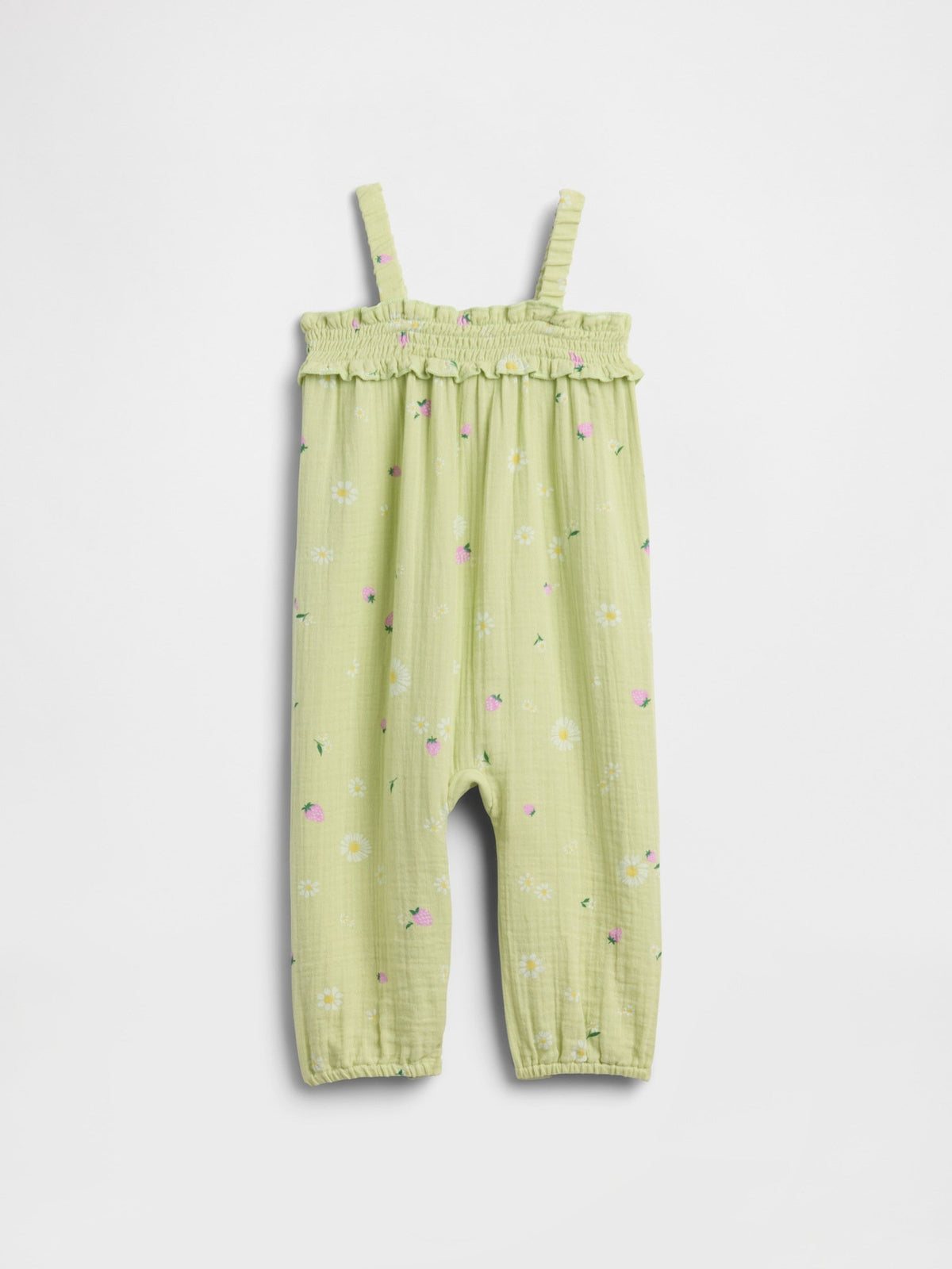 Açık Yeşil Smocked Tulum
