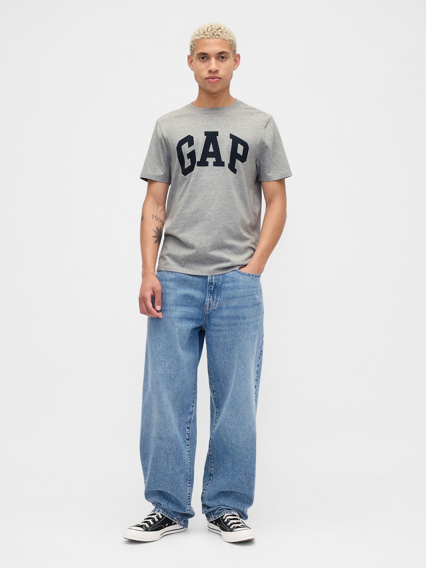 Gri Everyday Soft Gap Logo 2'li T-shirt Seti