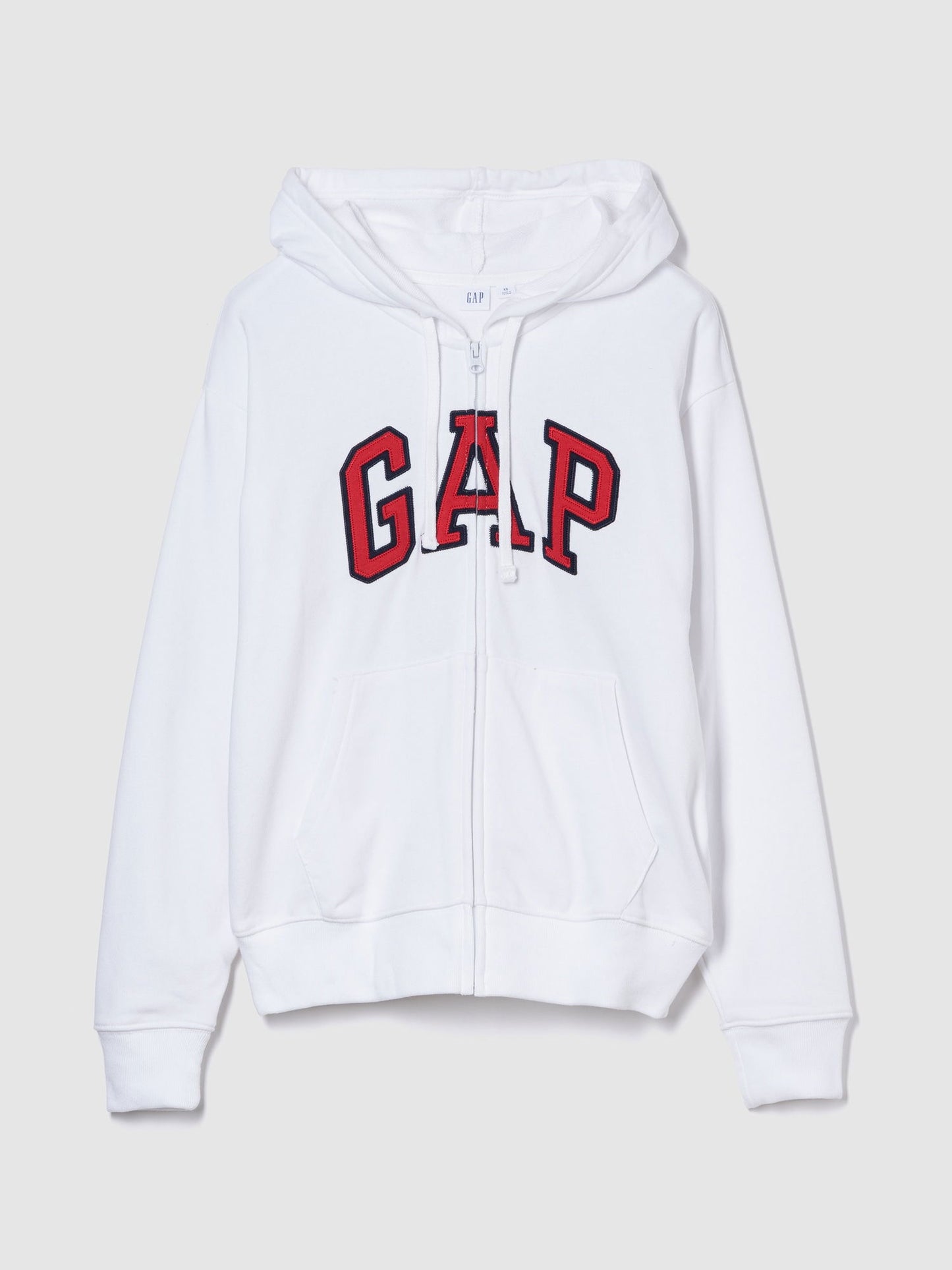 Beyaz Gap Logo Relaxed Fermuarlı Sweatshirt