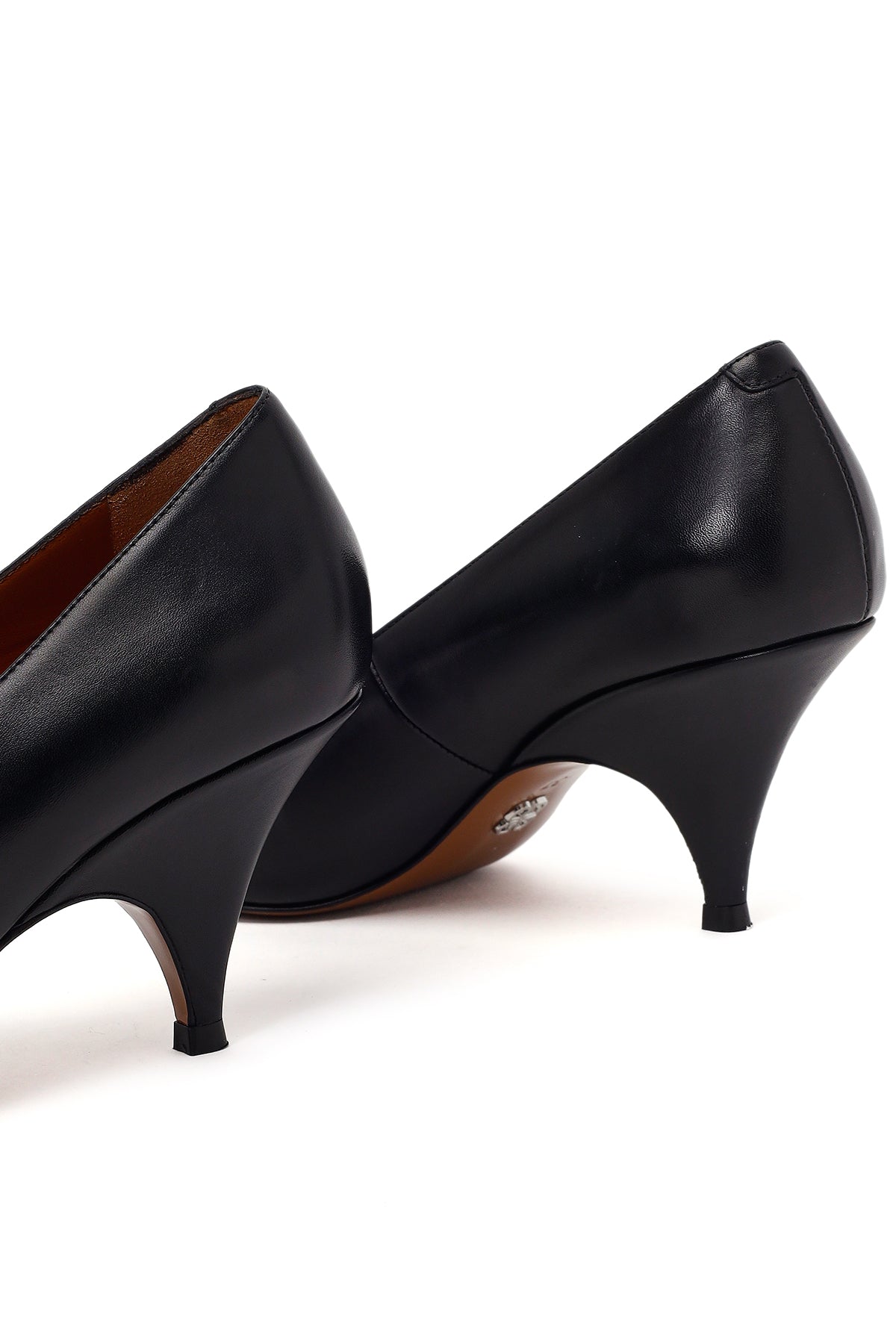Kadın Siyah Topuklu Deri Stiletto
