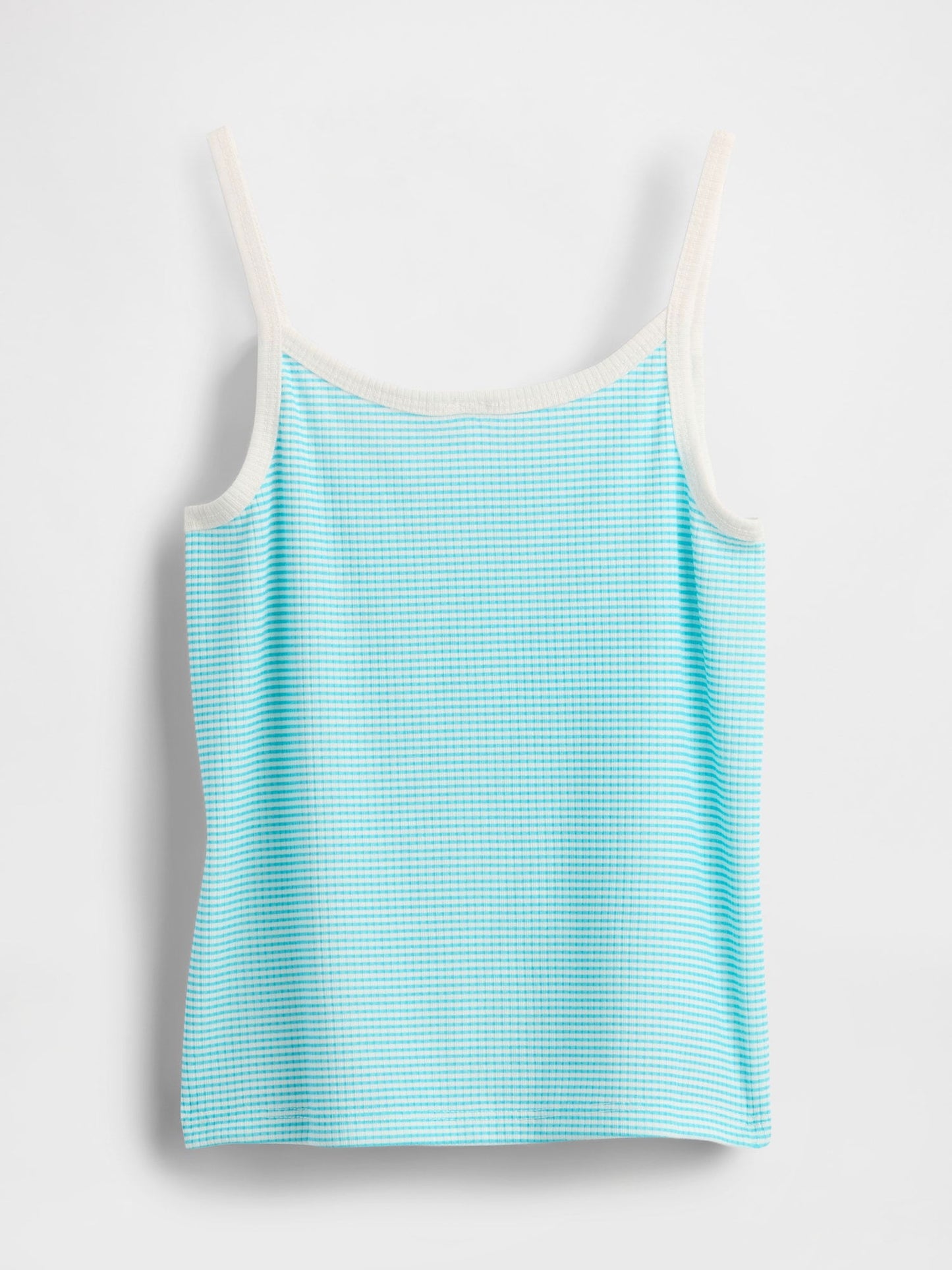 Bebe Mavisi Çocuk Geri Dönüştürülmüş Fitilli Pijama Tank Üstü