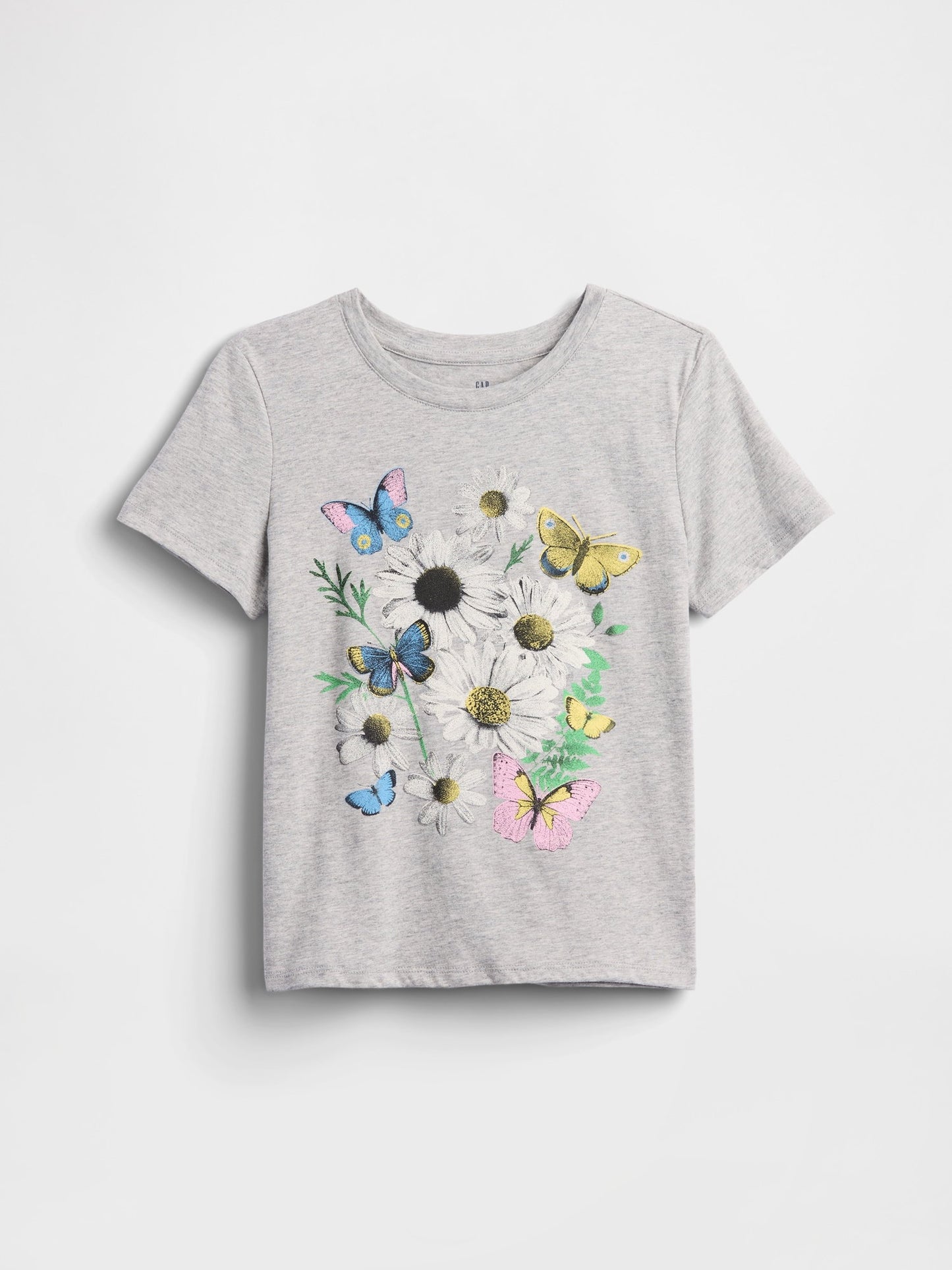 Açık Gri Relaxed Grafik Baskılı T-shirt