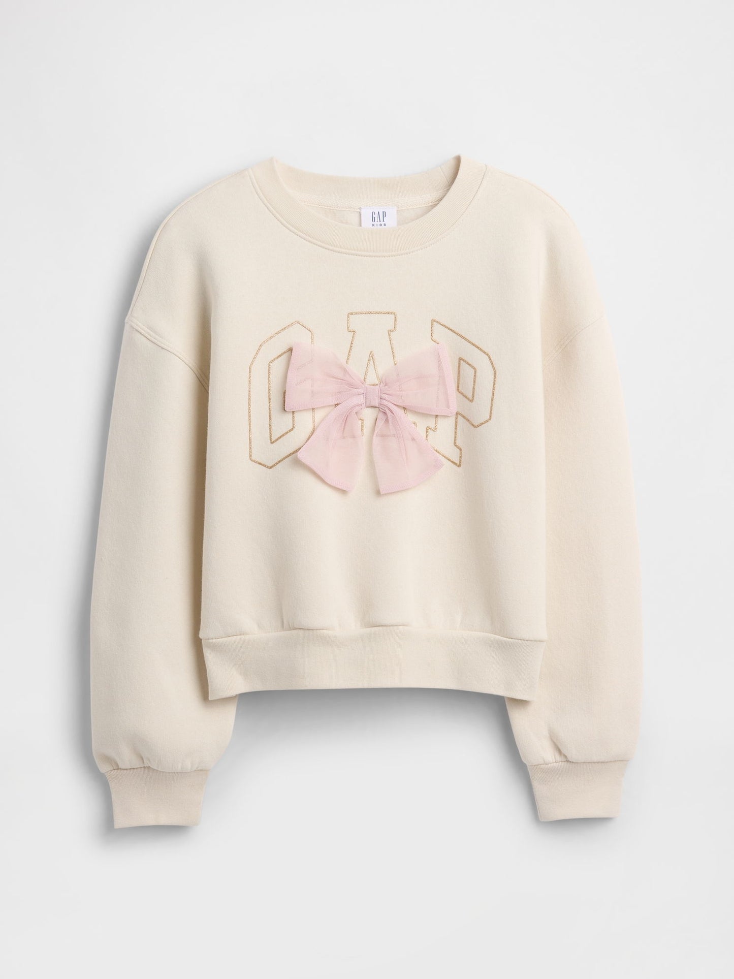 Kırık Beyaz Oversized Grafik Sweatshirt