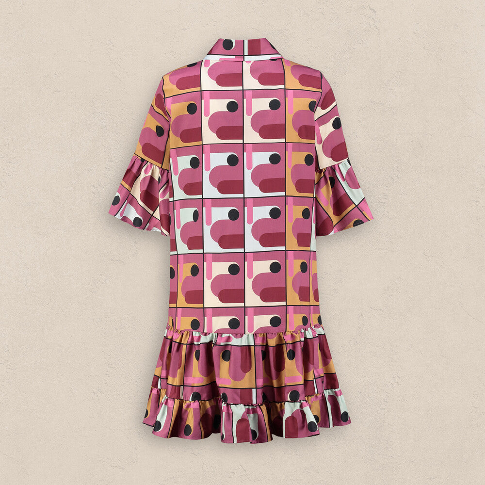 Fiorella Desenli Pembe Elbise