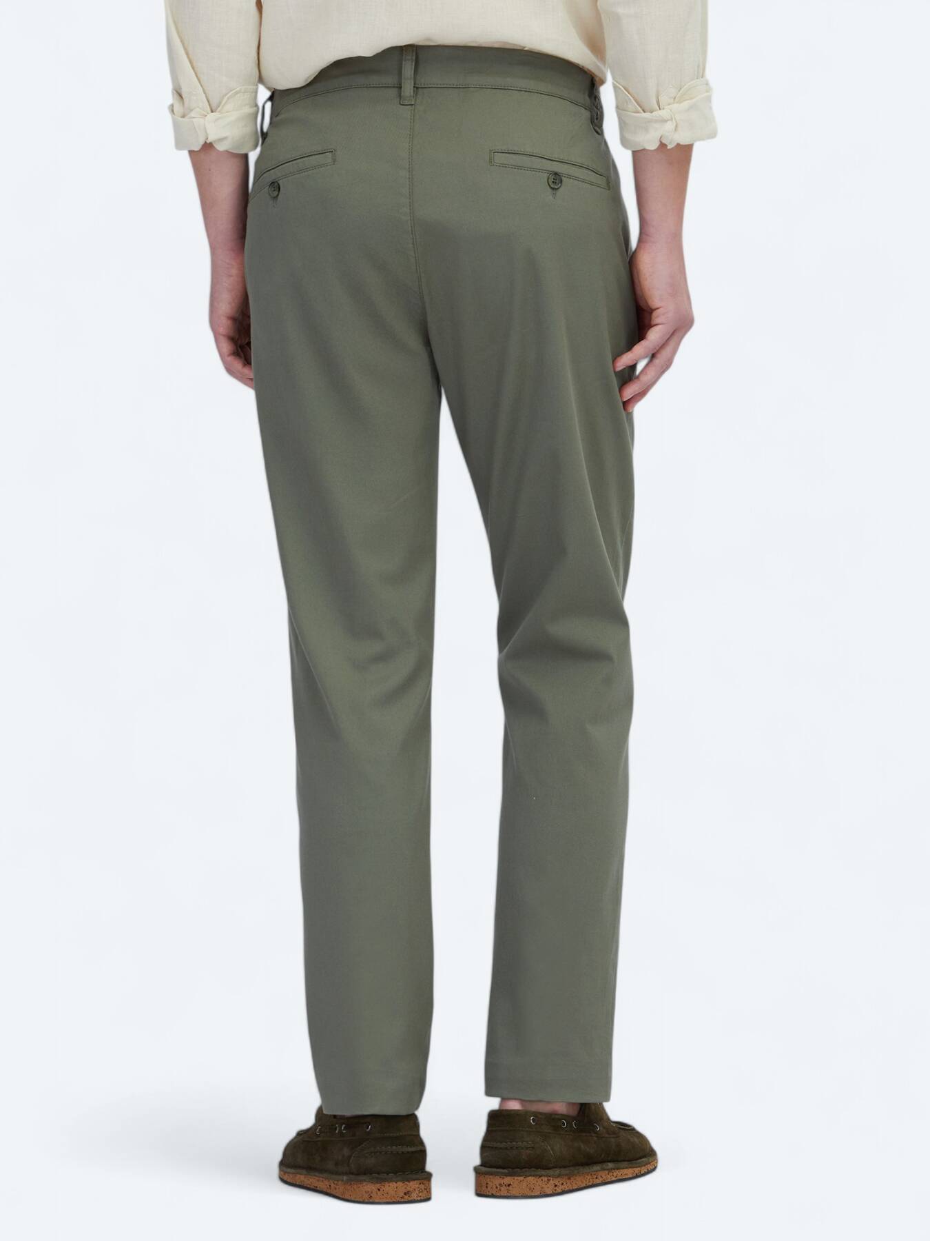 Haki Dokuma Jogging Fit Casual Pamuk Karışımlı Pantolon