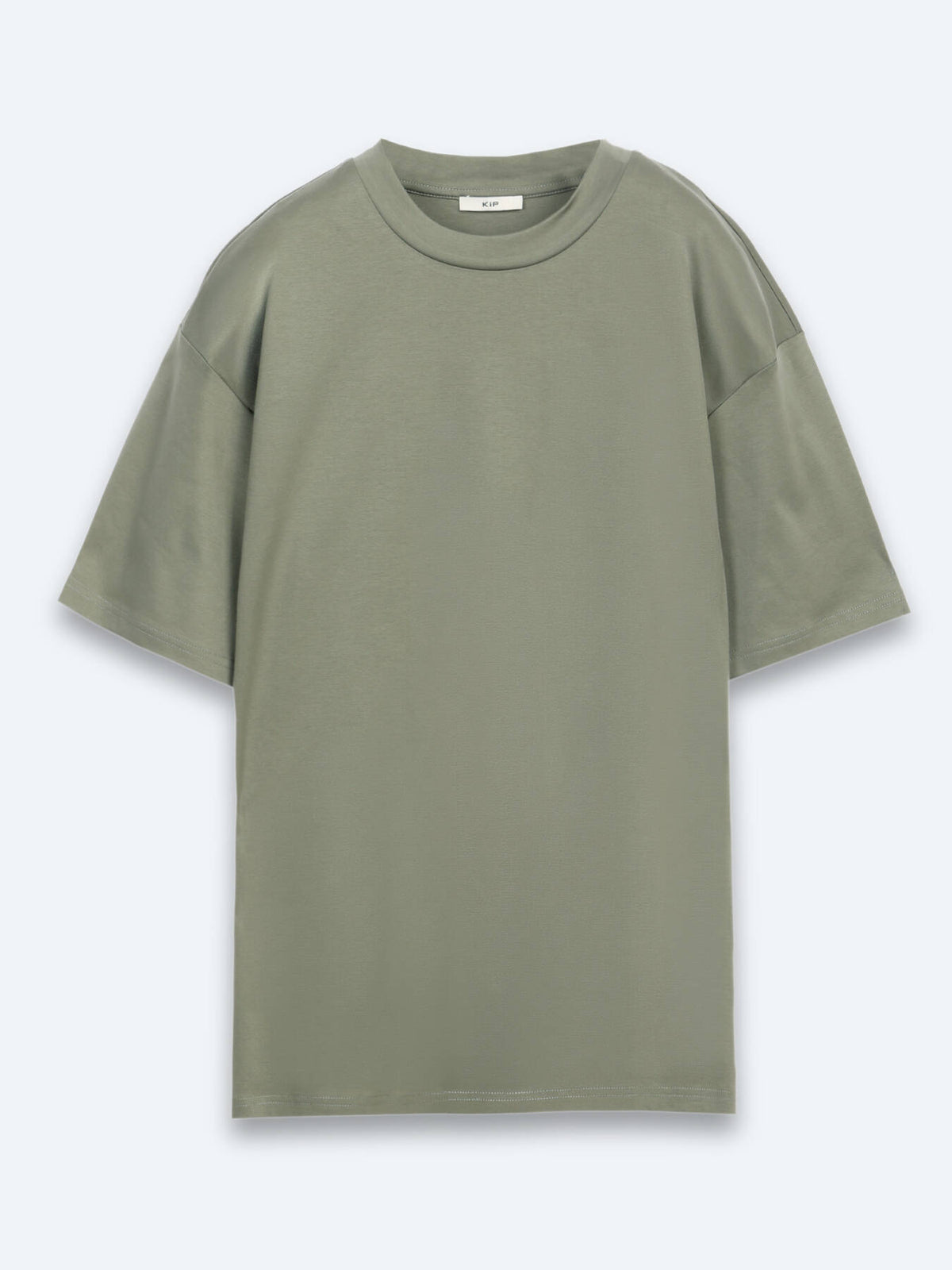 Haki Düz %100 Pamuk T-shirt