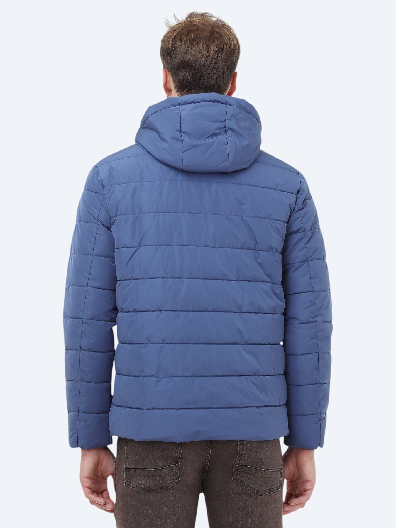 Indigo Regular Fit Kapüşonlu Casual Dokuma Mont