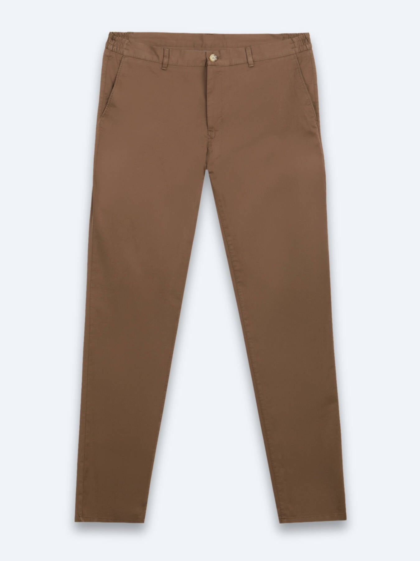 Kahverengi Dokuma Jogging Fit Casual Pamuk Karışımlı Pantolon