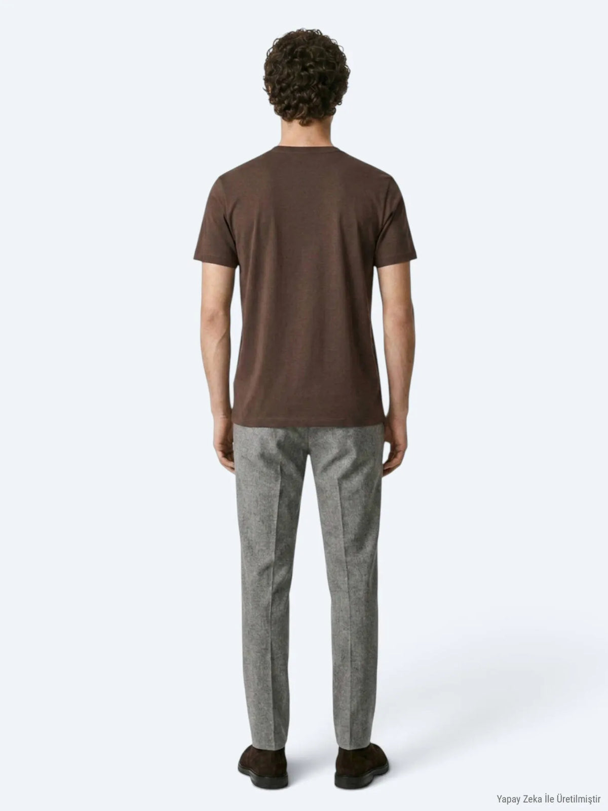 Kahverengi Düz T-shirt