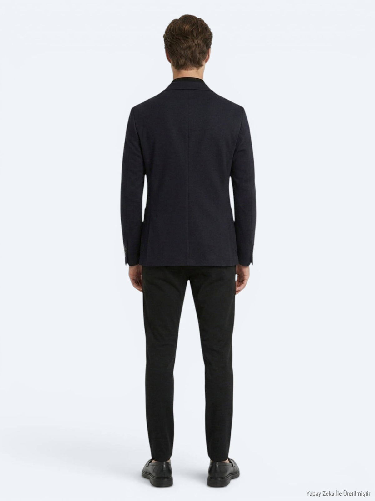 Lacivert Mikro Regular Fit %100 Yün Ceket
