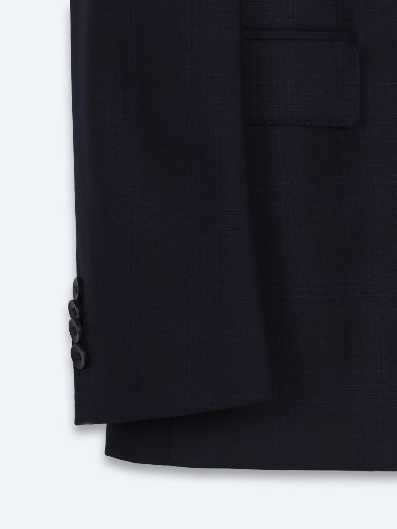Lacivert Potikare Modern Fit %100 Yün Takım Elbise