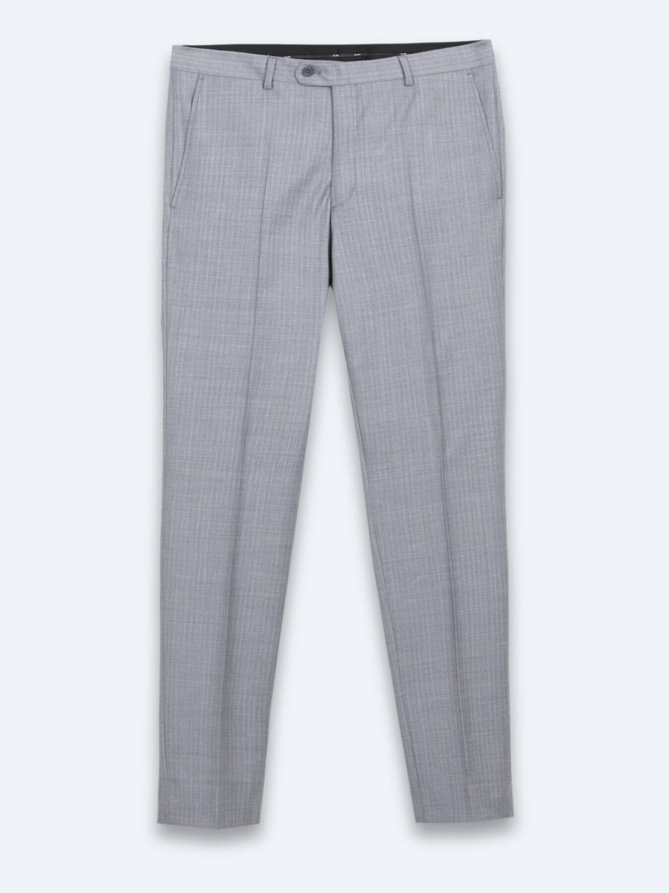 Mavi Çizgili Modern Fit Yün Karışımlı Takım Elbise