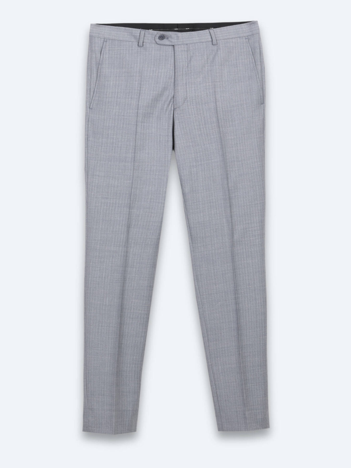 Mavi Çizgili Modern Fit Yün Karışımlı Takım Elbise
