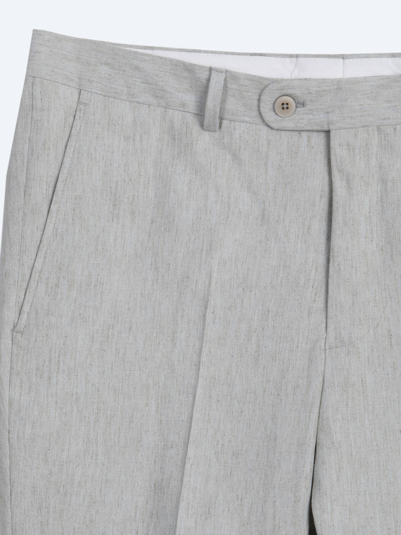 Mavi Desenli Modern Fit Çevre Dostu Keten Karışımlı Takım Elbise