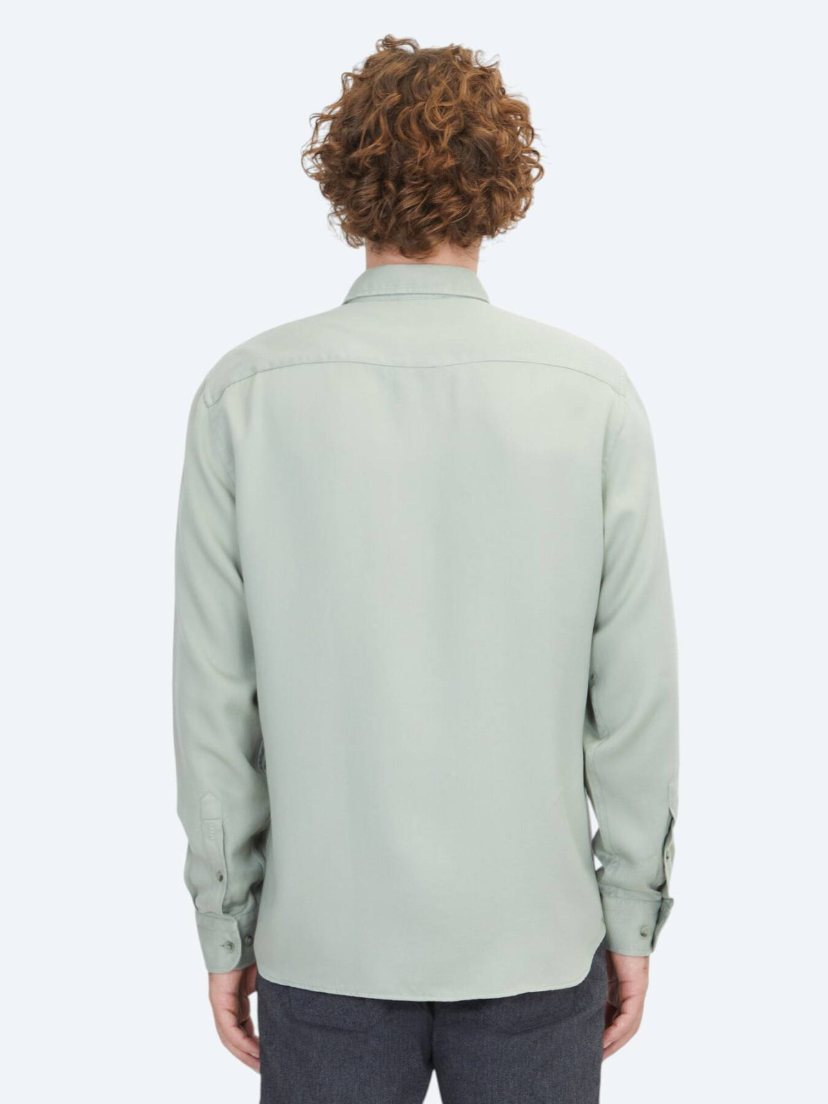 Mint Regular Fit Uzun Dokuma Casual Gömlek