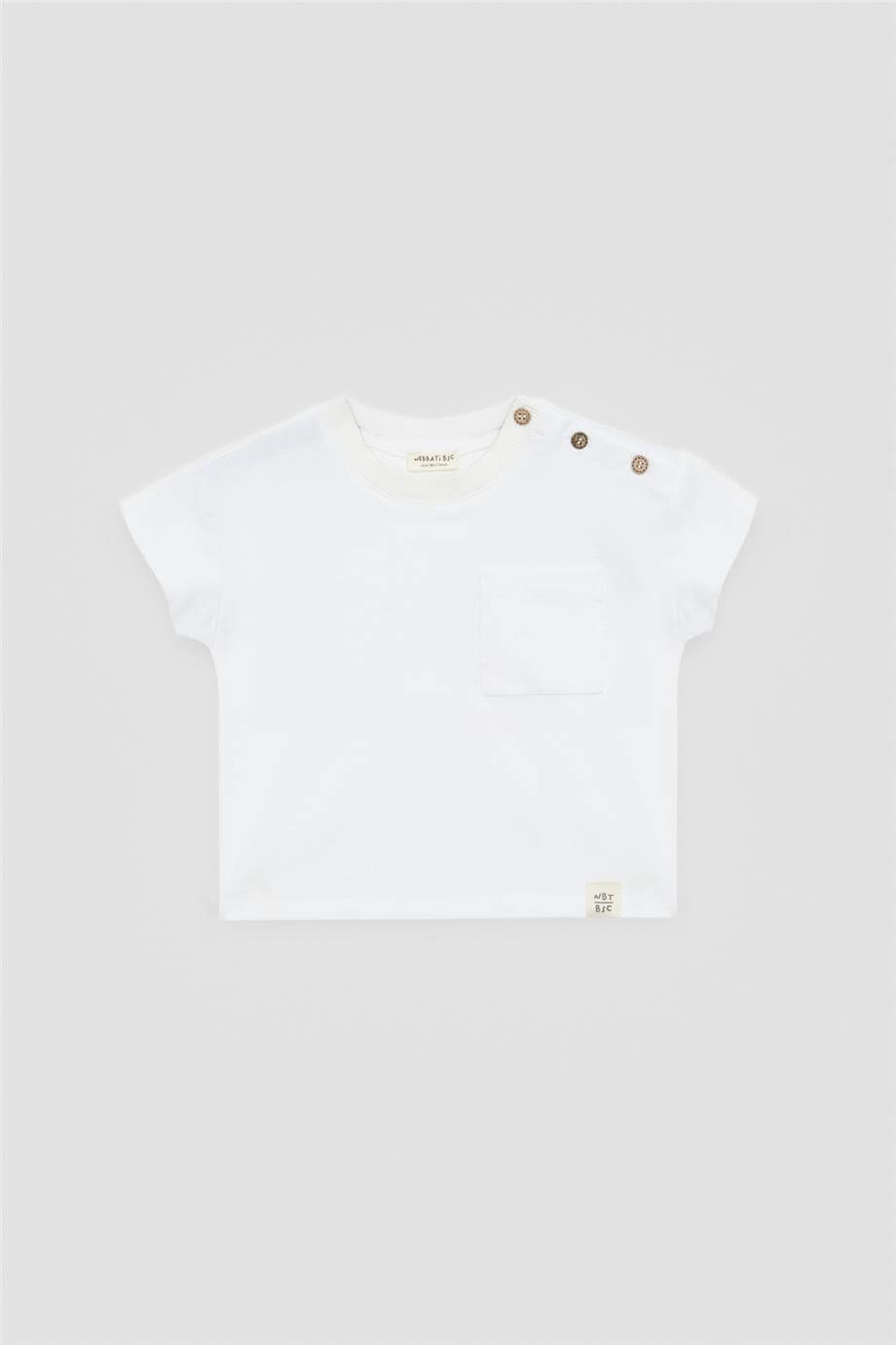 Erkek Bebek Beyaz Tshirt
