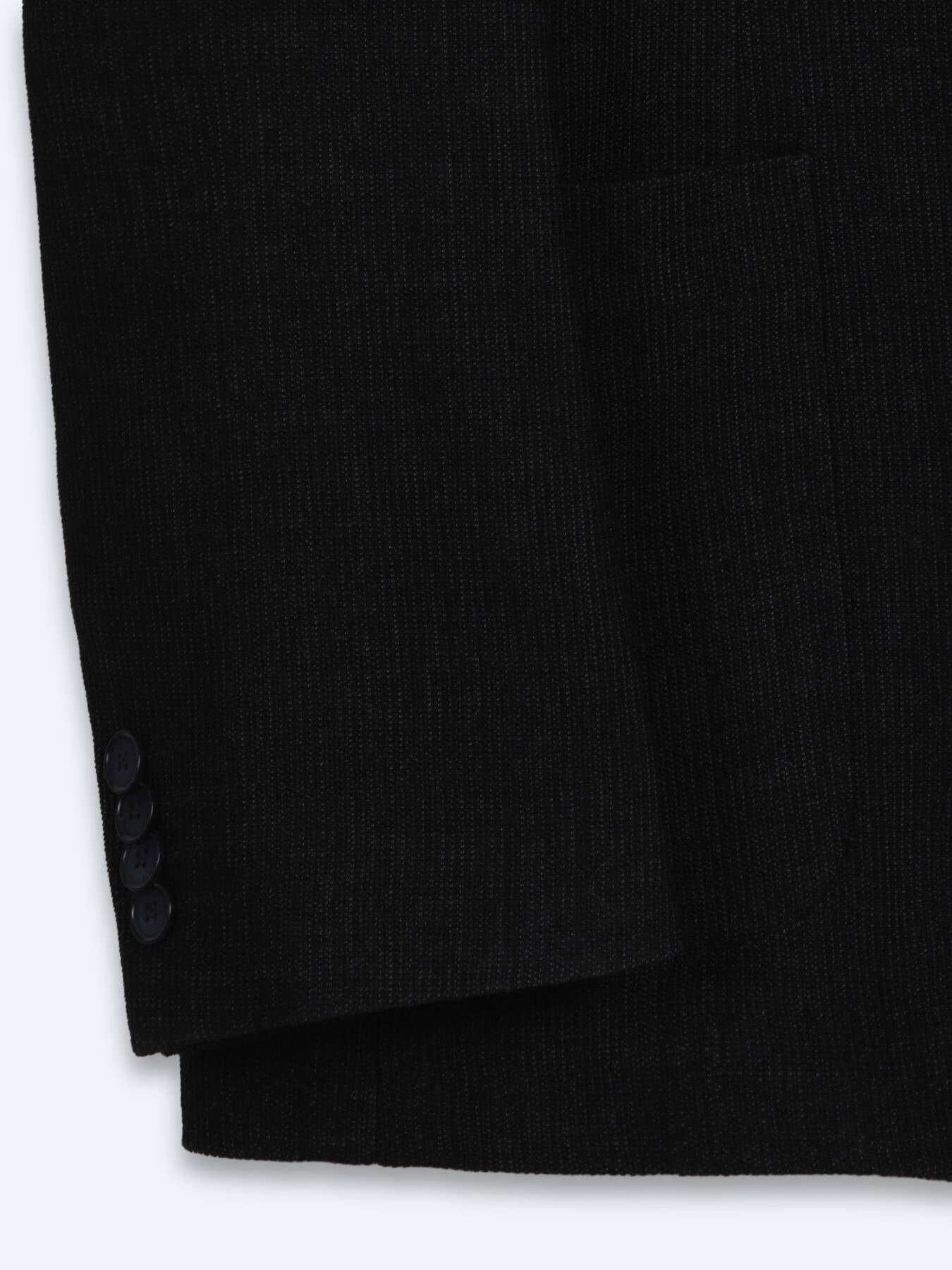 Siyah Mikro Modern Fit Yün Karışımlı Ceket